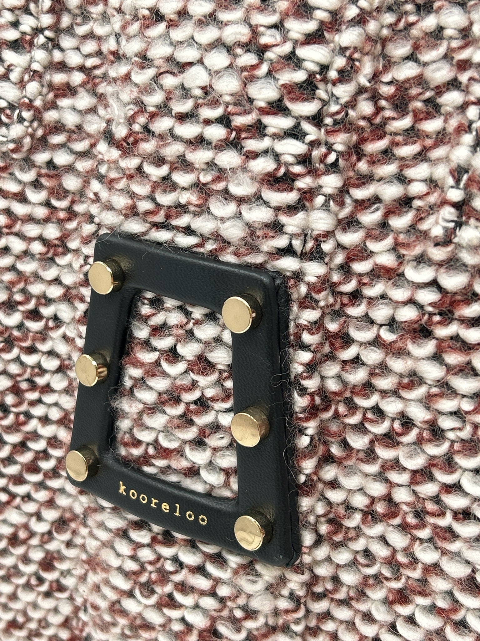 KOORELOO BURGUNDY AND WHTIE Women Tote