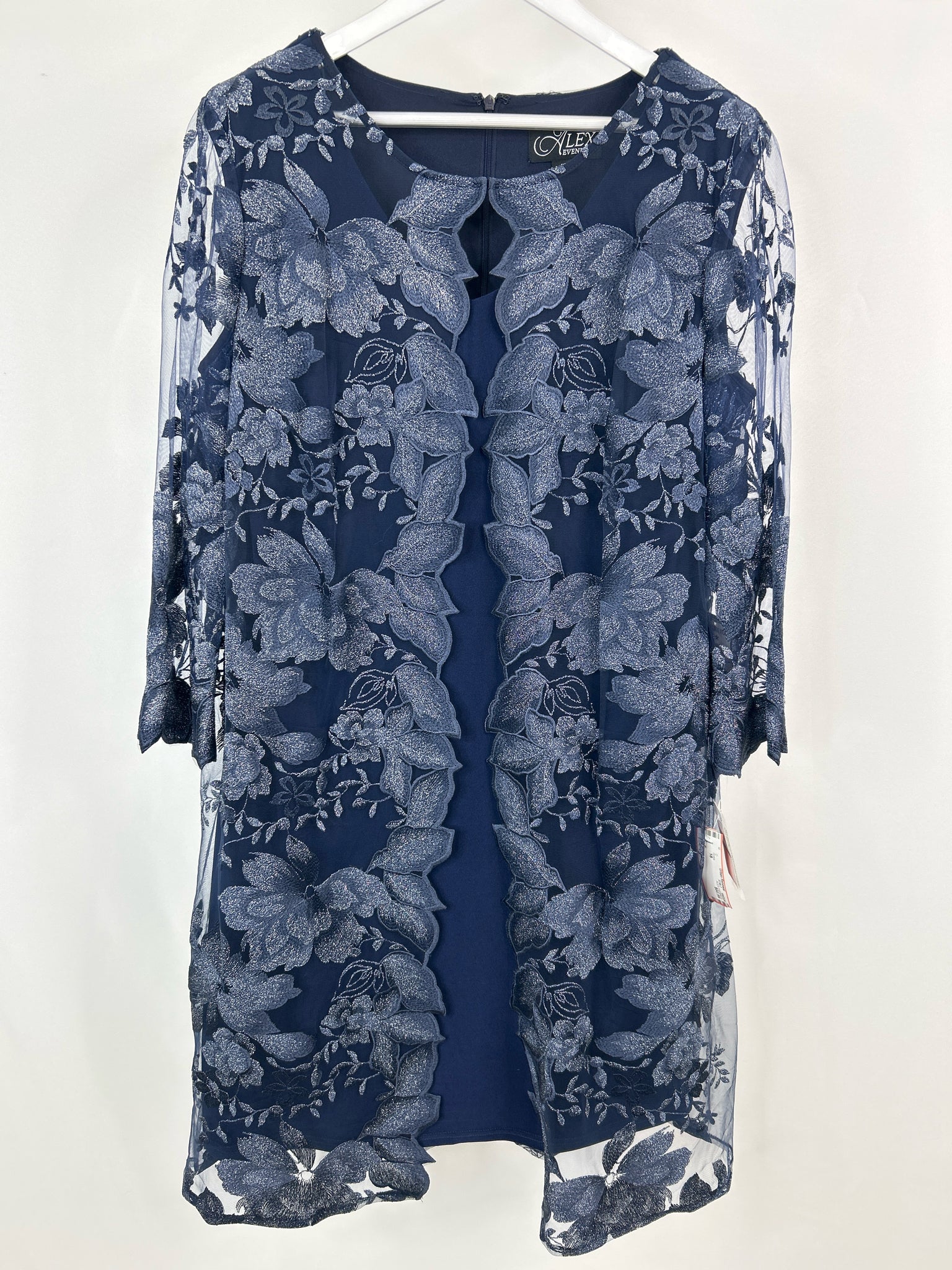ALEX EVENINGS Size 18 Navy Women Dress