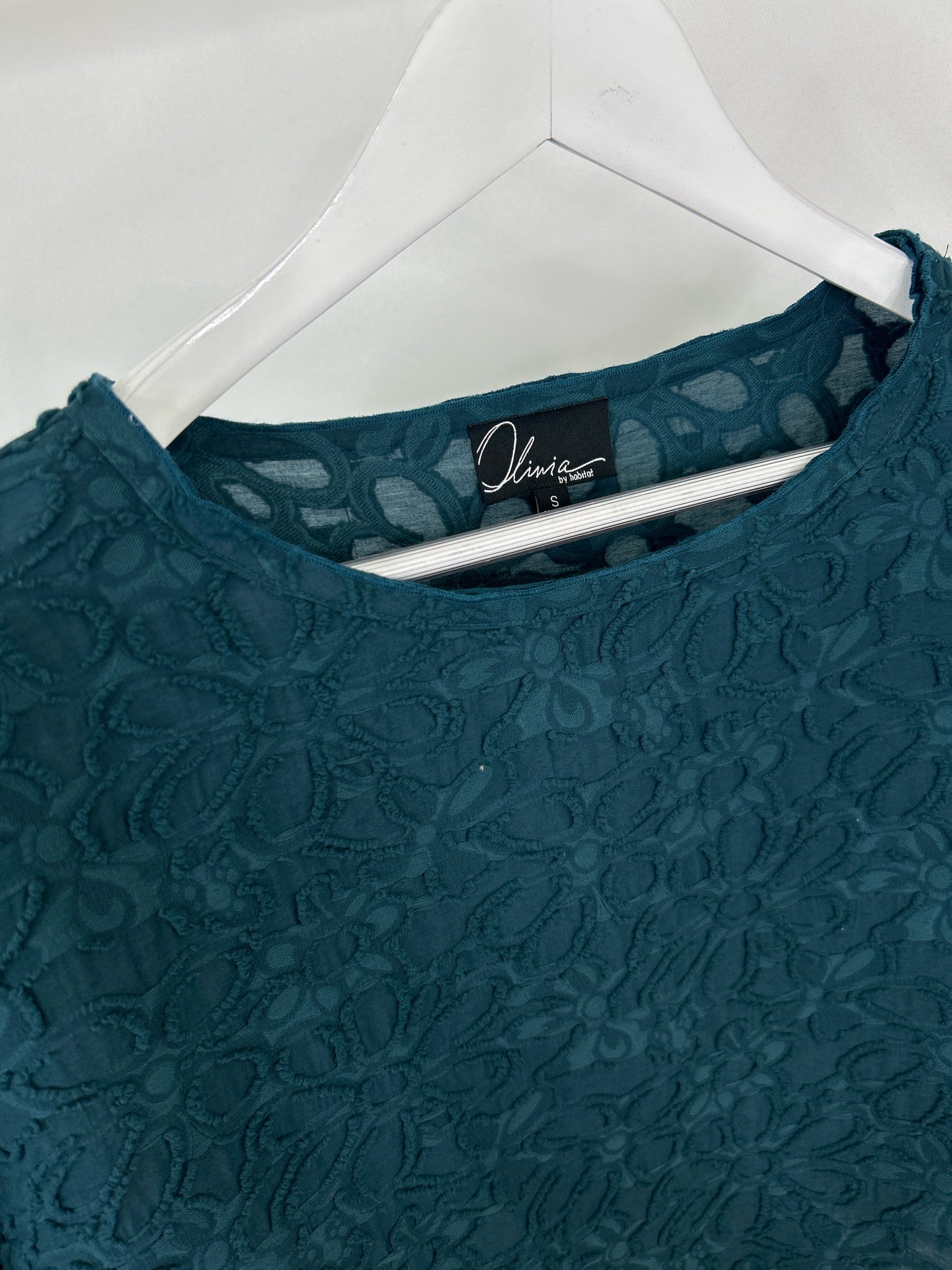 OLIVIA BY HABITAT CLOTHES Size S Dark Teal Women Top NWT