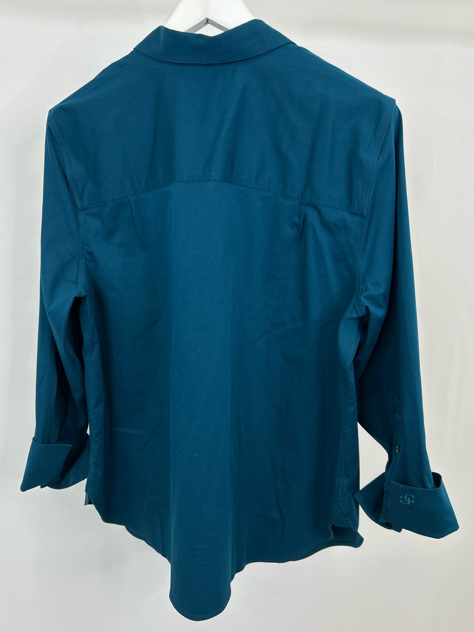 CHICO'S Size 16 Teal Women Shirt
