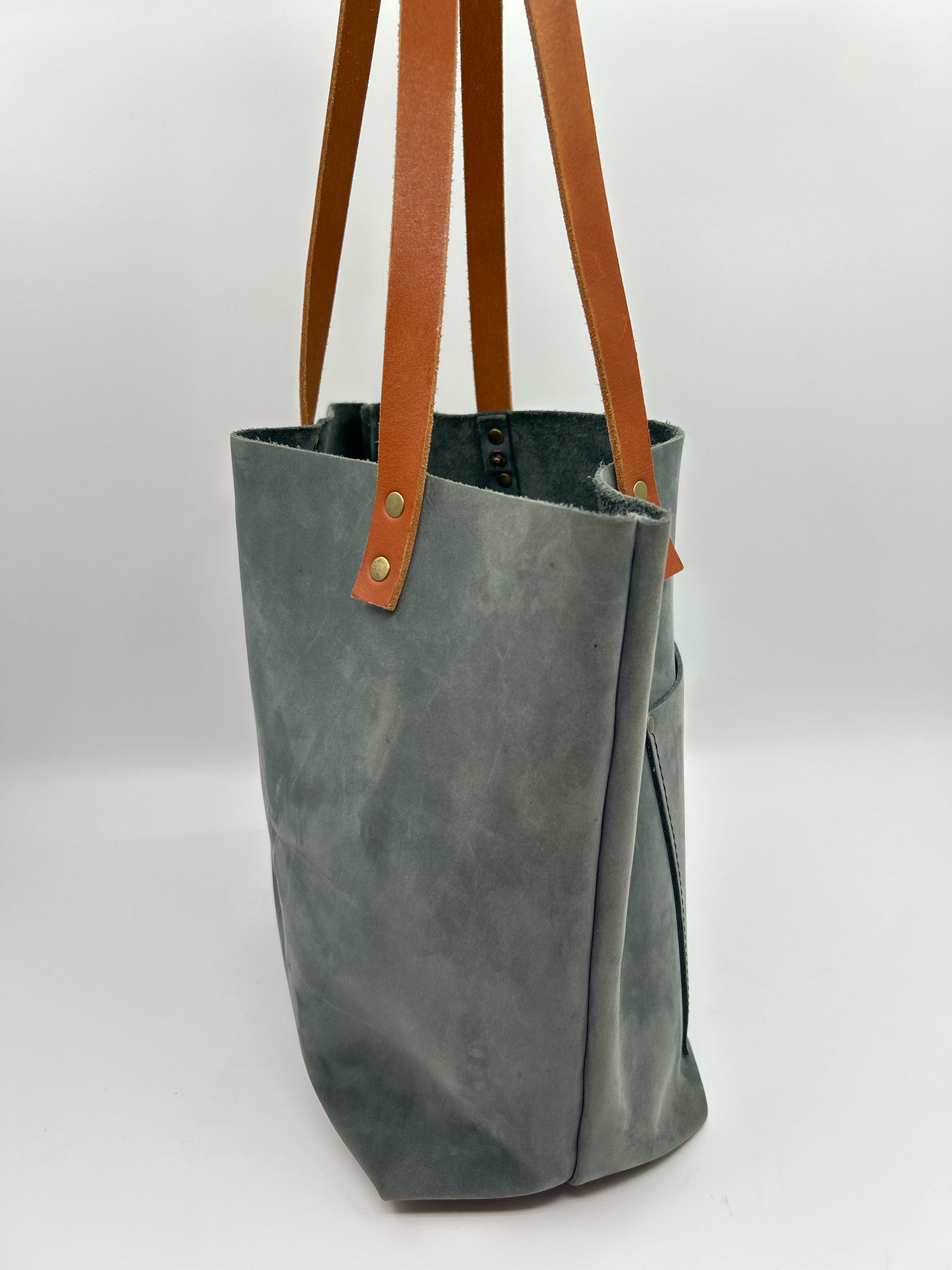 PORTLAND LEATHER GOODS Blue Gray Women Purse Tote