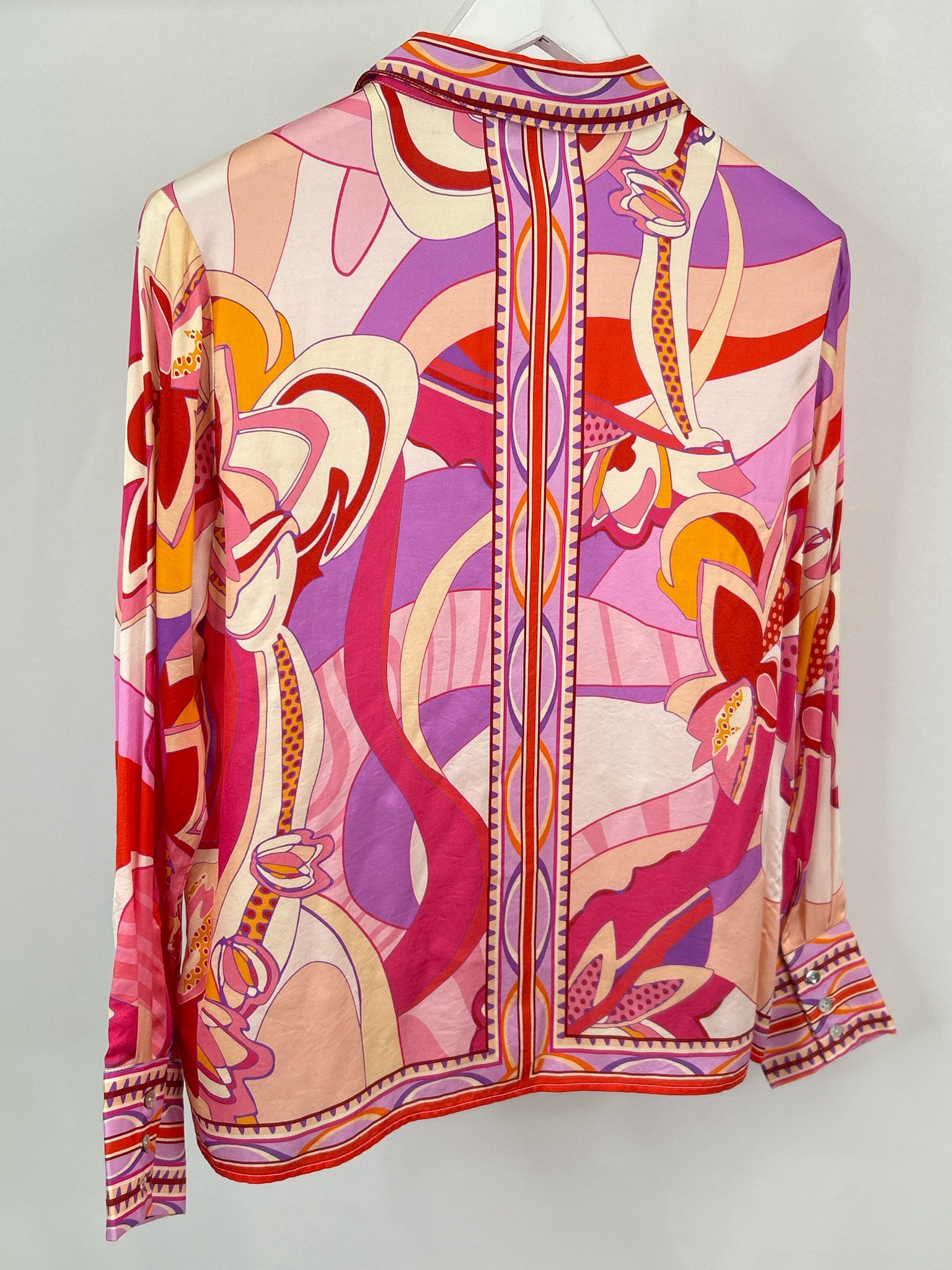 ESQUALO Size 8 Pink and Red Women Shirt