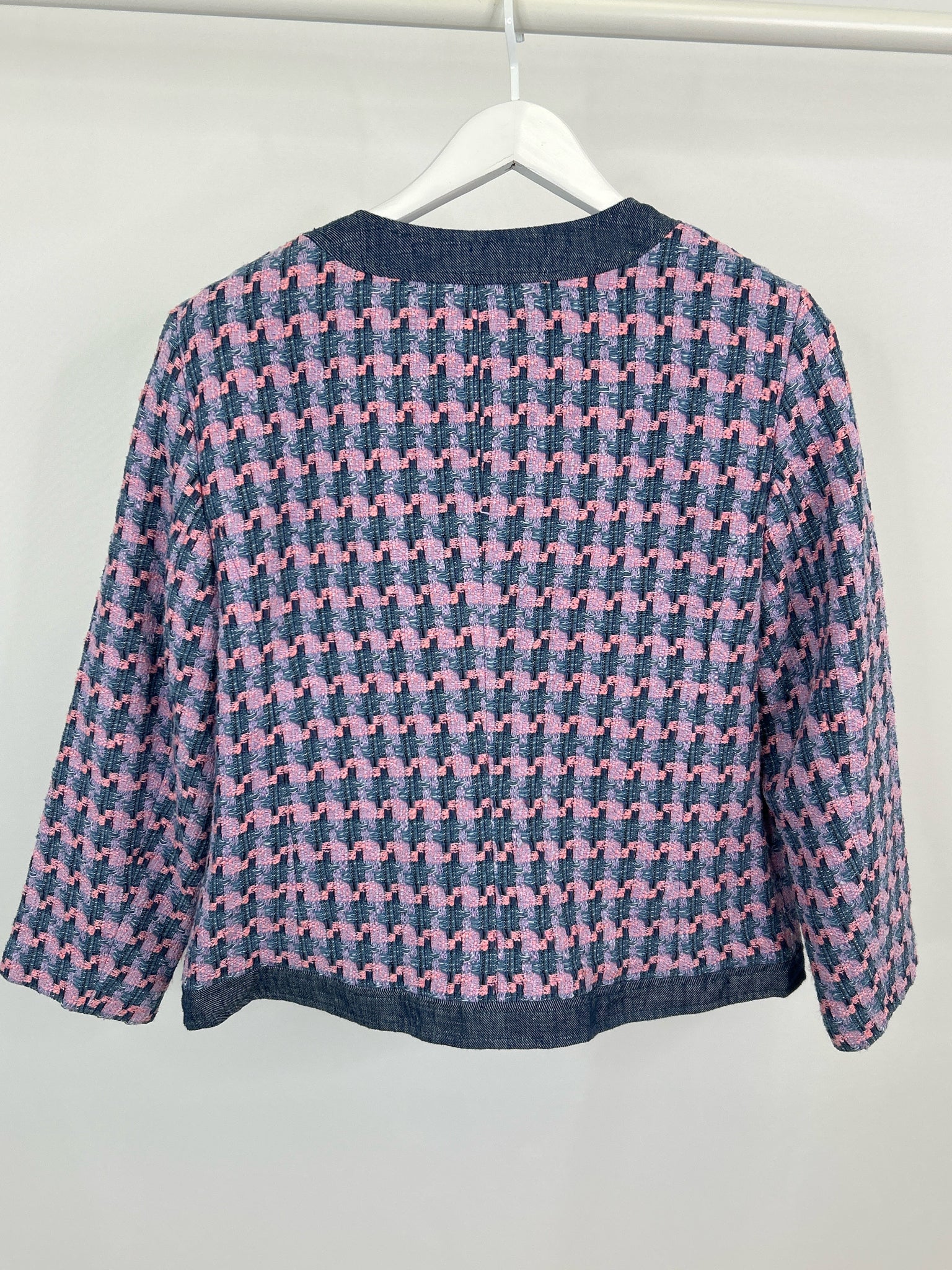 TALBOTS Size 14 Blue Print Women Jacket NWT
