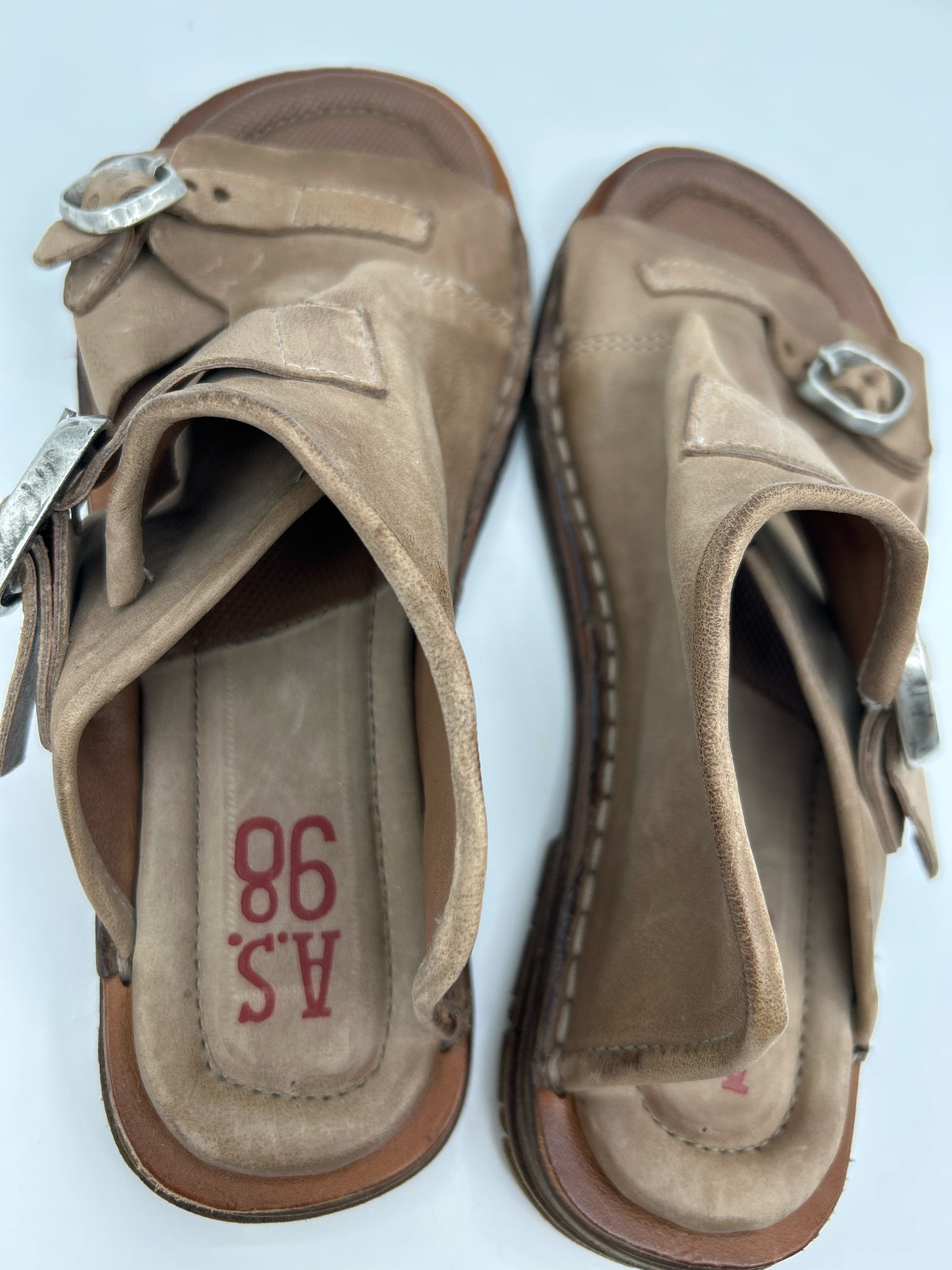 A.S. 98 Size 40 Taupe Women Sandal