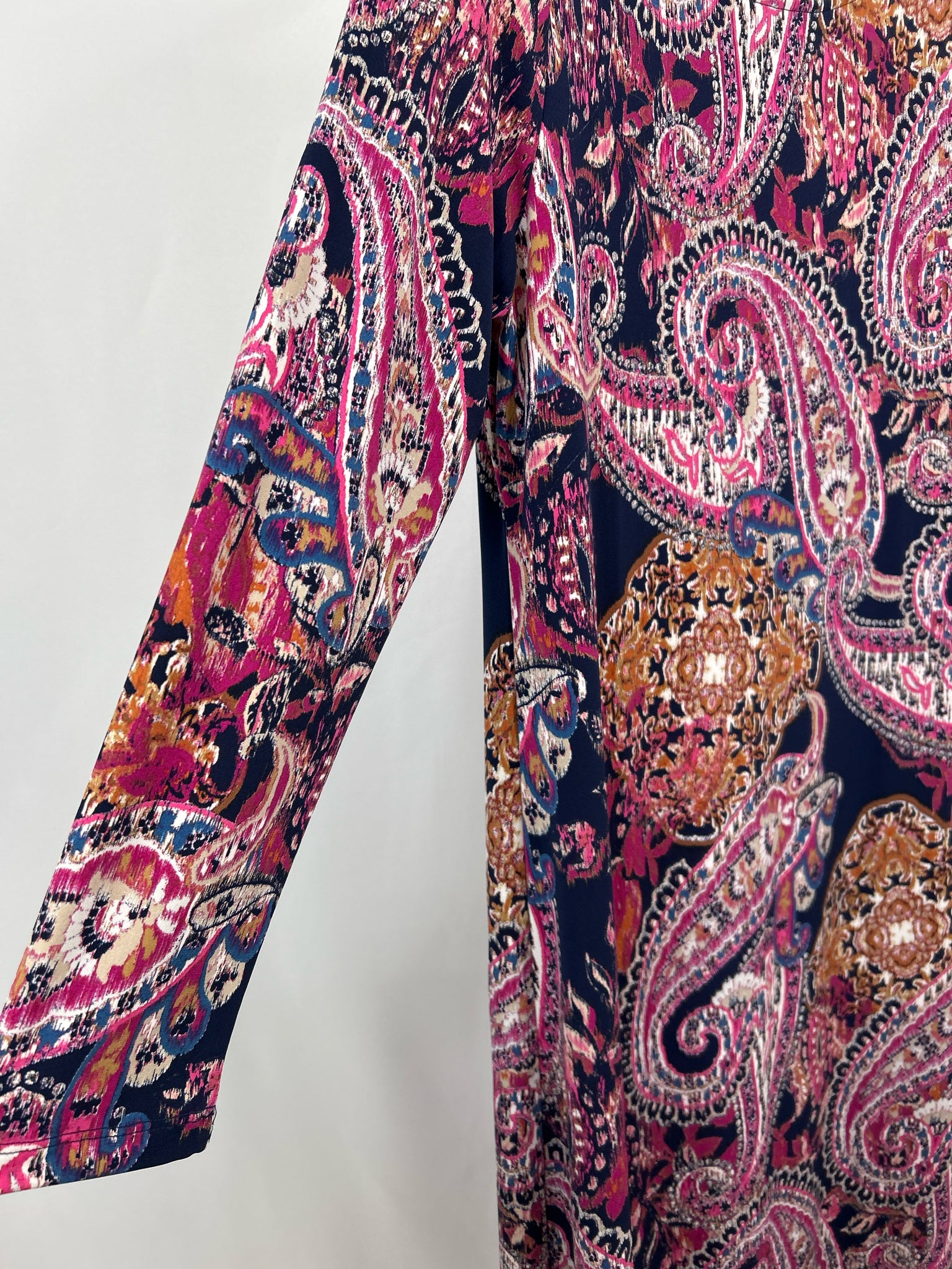 CHICO'S Size 12 Fuschia and blue Women Dress