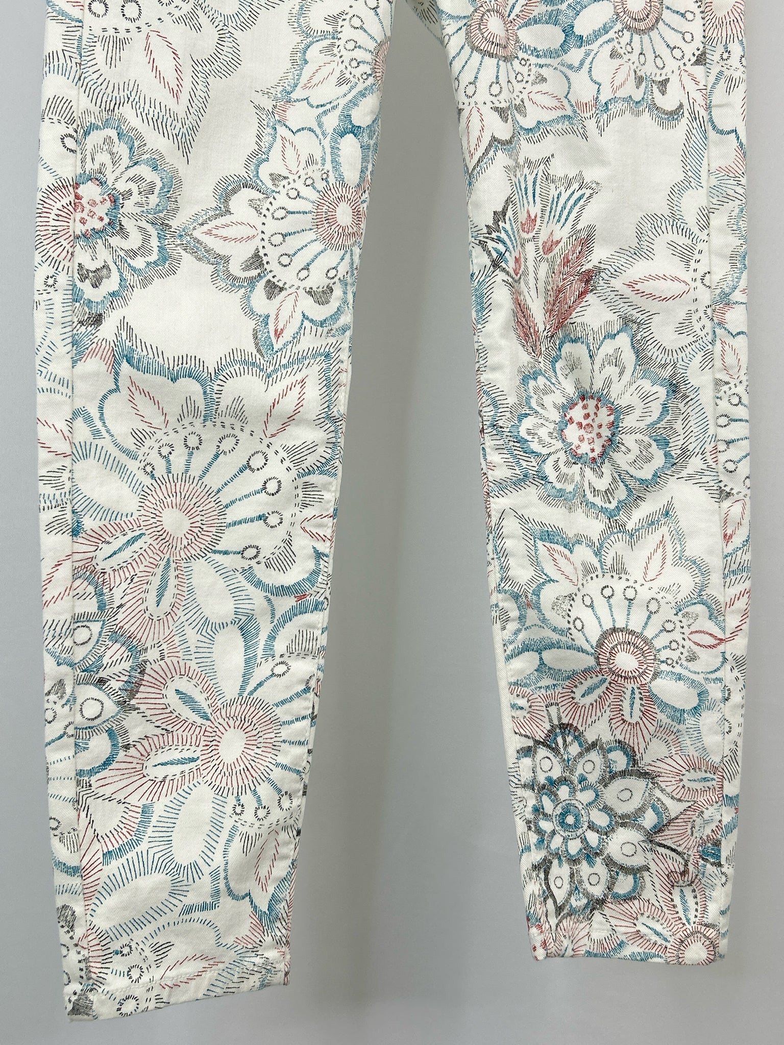 desigual Size 8 White Print Women jeans