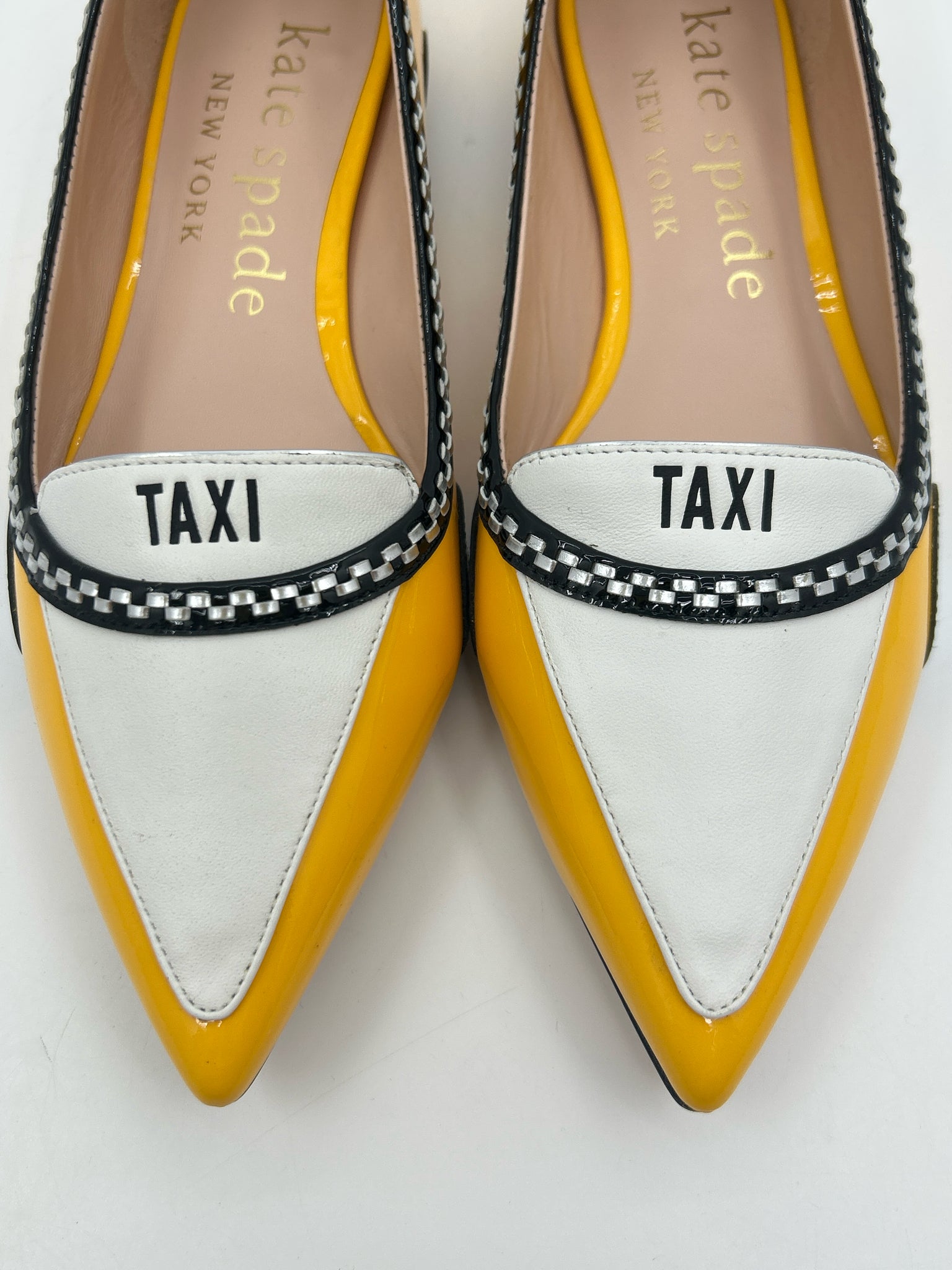 KATE SPADE Size 8B Yellow and White Women Flats
