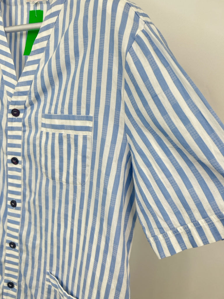 YVES SAINT LAURENT Size 54 WHITE AND BLUE Tunic