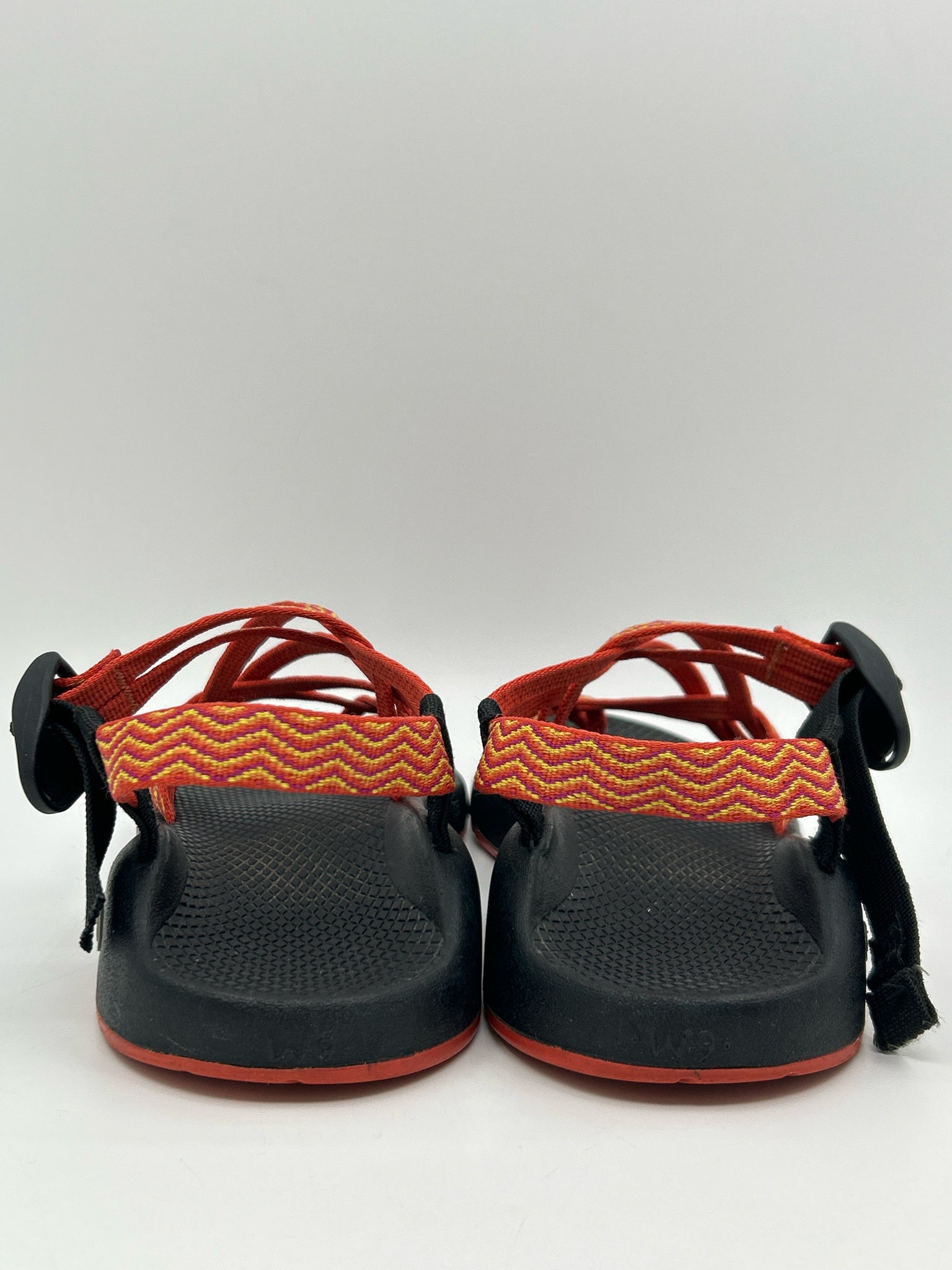CHACO Size 8/8.5 ORANGE & BLACK Women Sandal