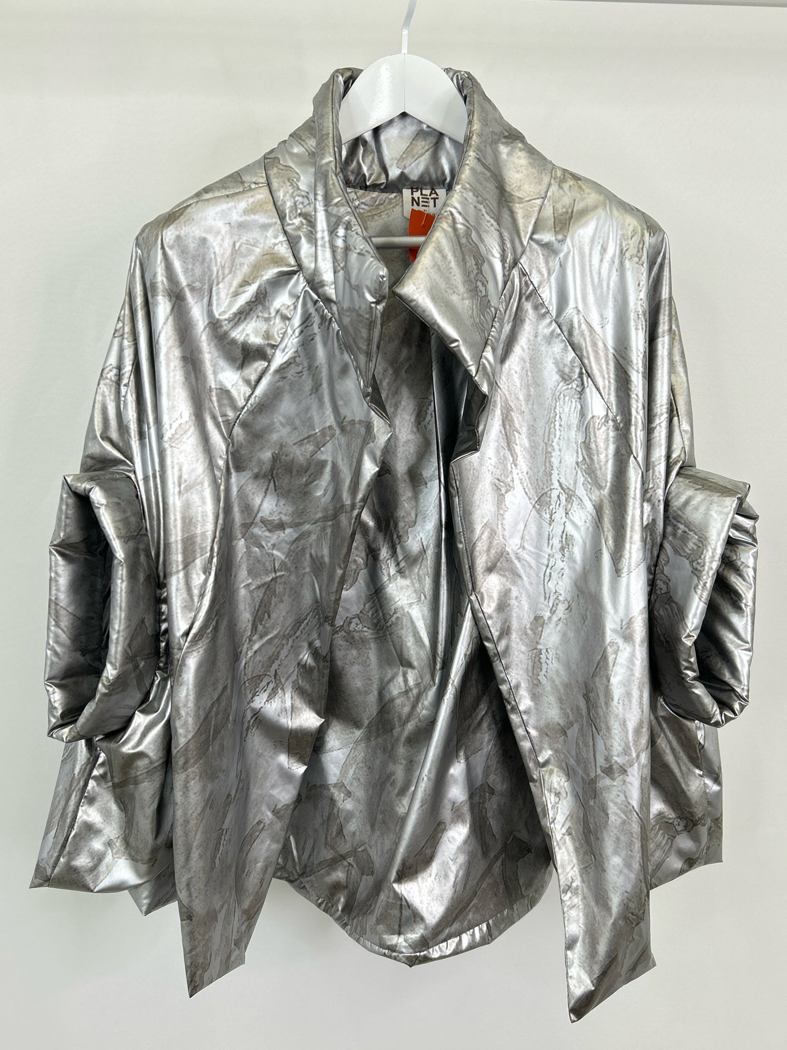 PLANET by Lauren G Size One Size Silver Women Jacket