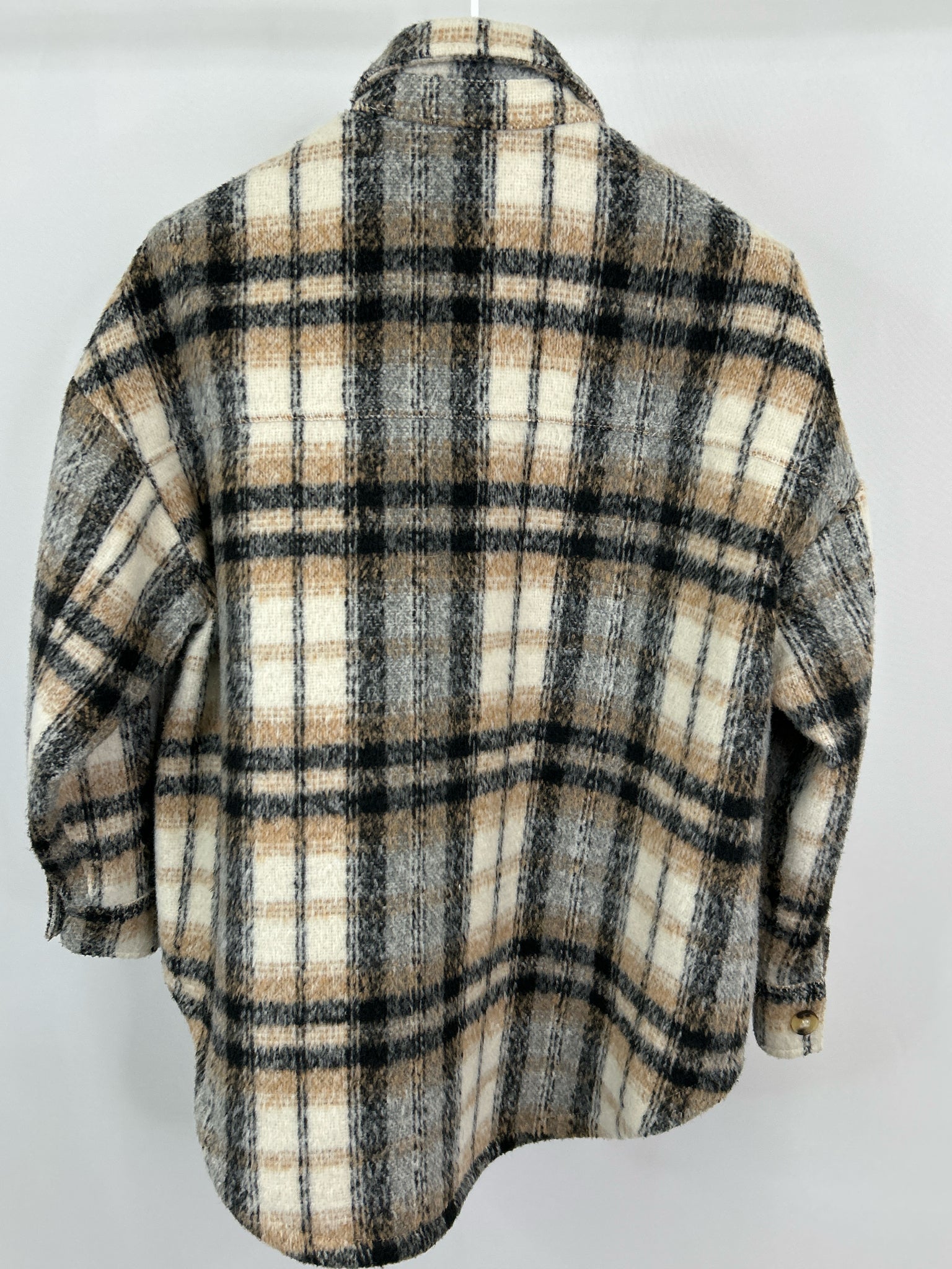GOOD AMERICAN Size S Black Plaid Women Jacket