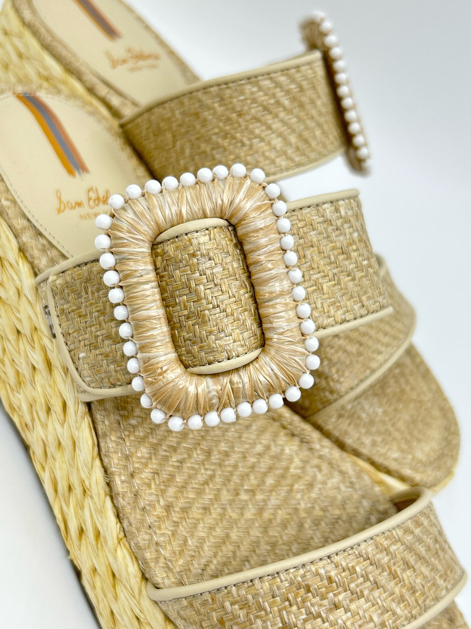 SAM EDELMAN Size 8M Beige Women Sandal