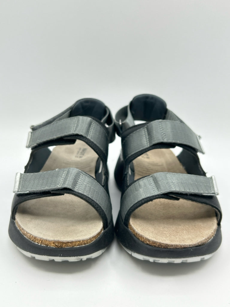 NAOT Size 7 Black and Silver Women's Sandal