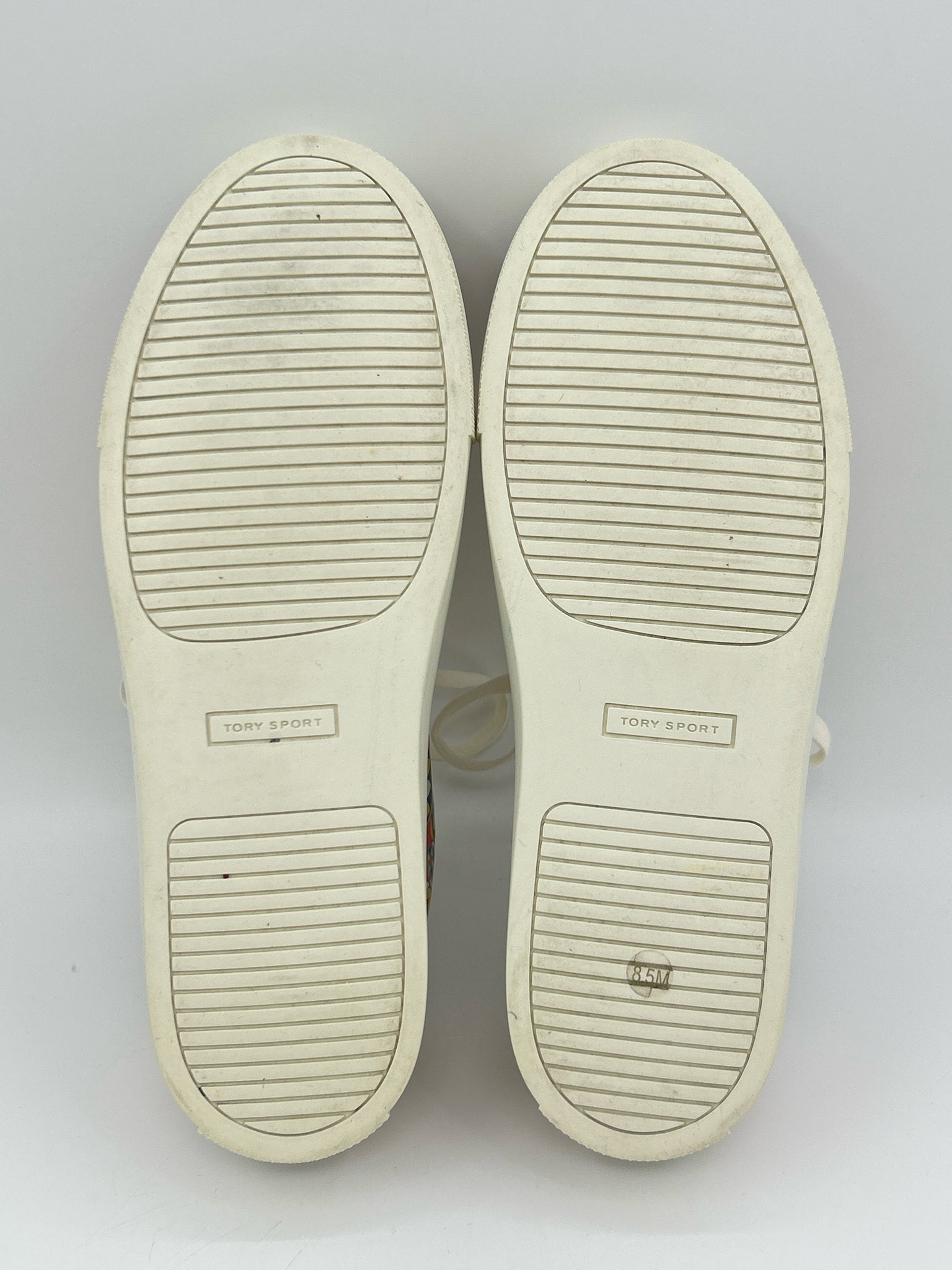 TORY BURCH Size 8.5 Orange Print Women Sneakers