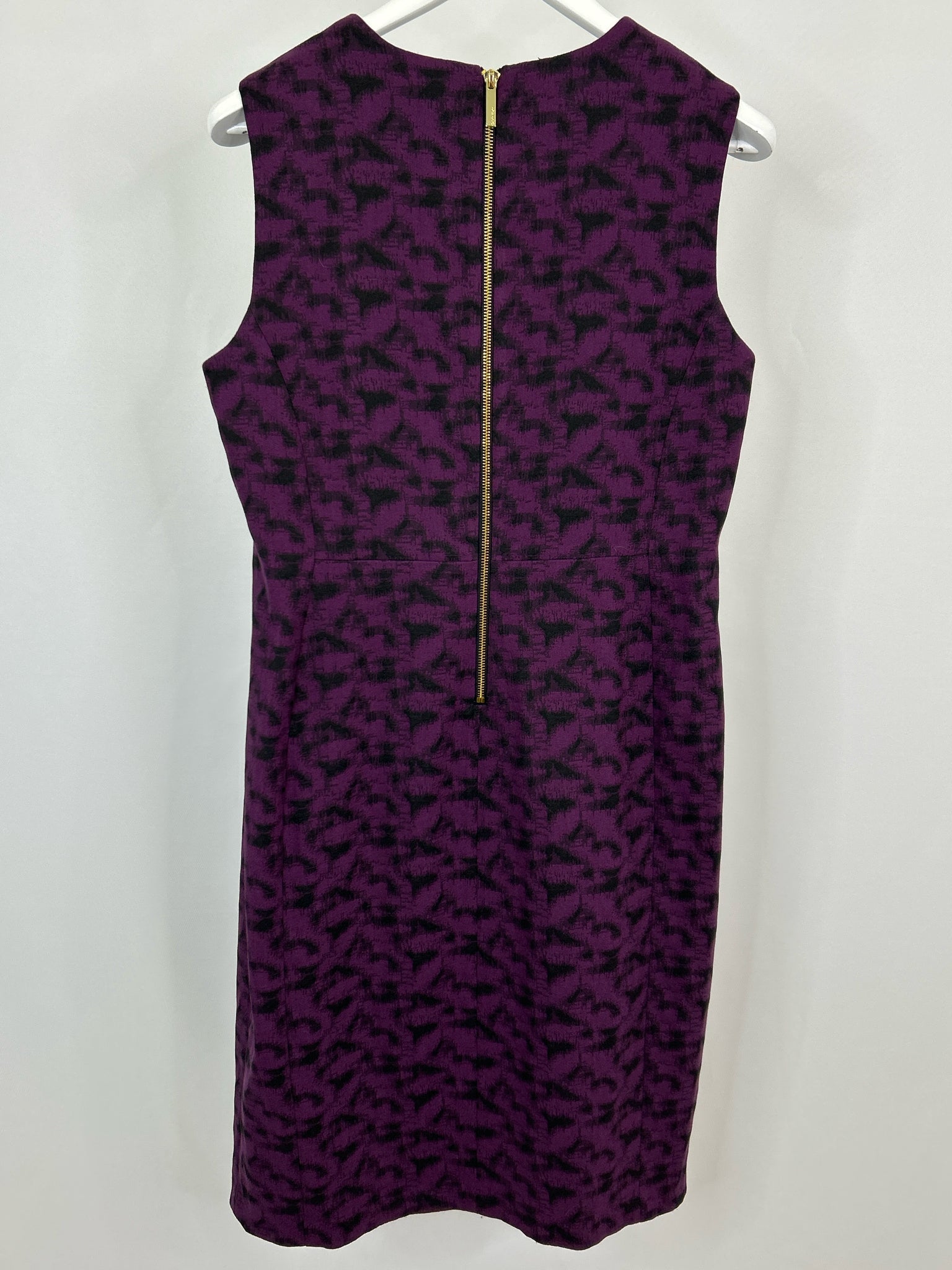 CALVIN KLEIN Size 14W PURPLE & BLACK Women Dress