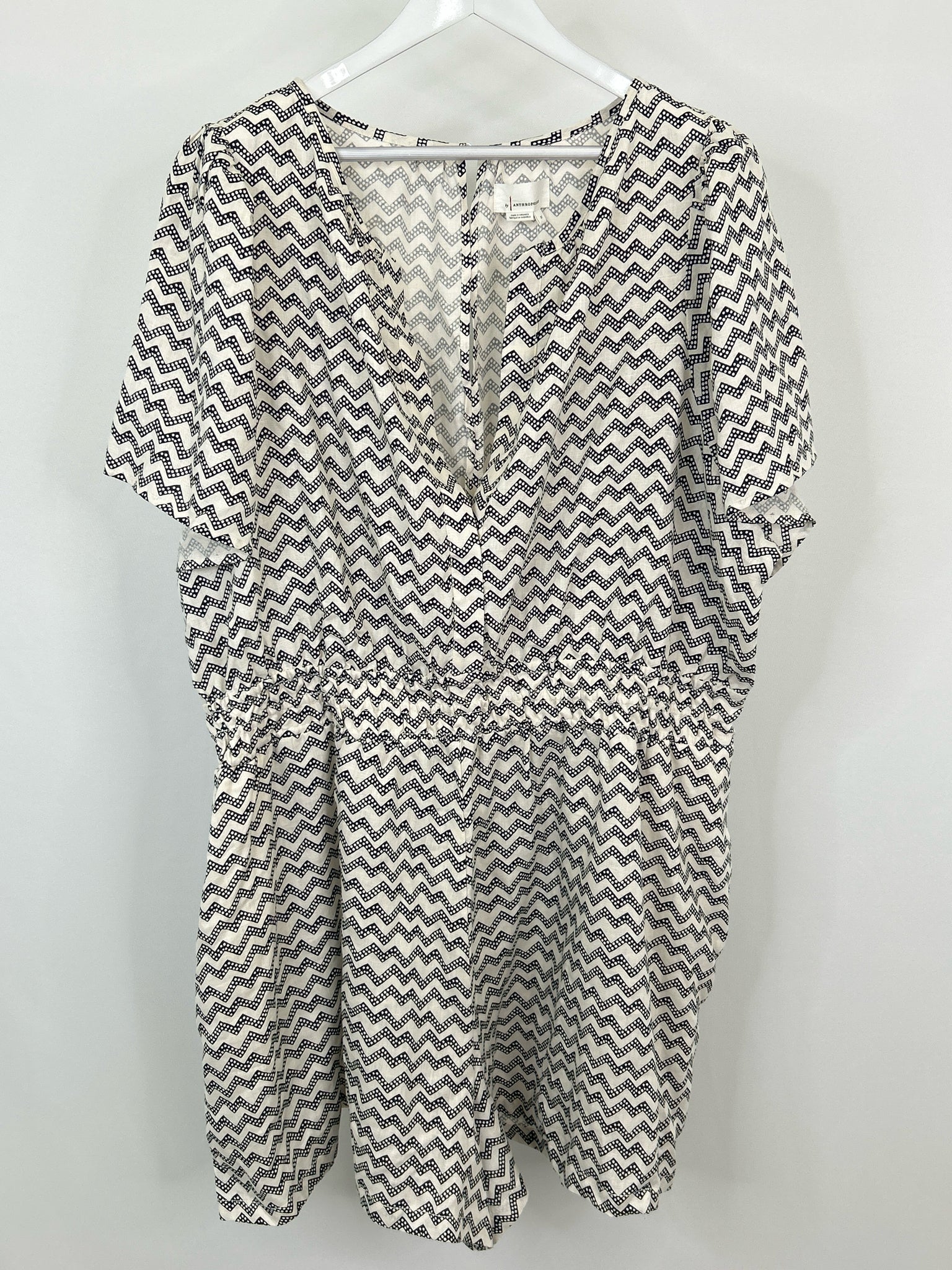 ANTHROPOLOGIE Size 3X White and black Women Romper