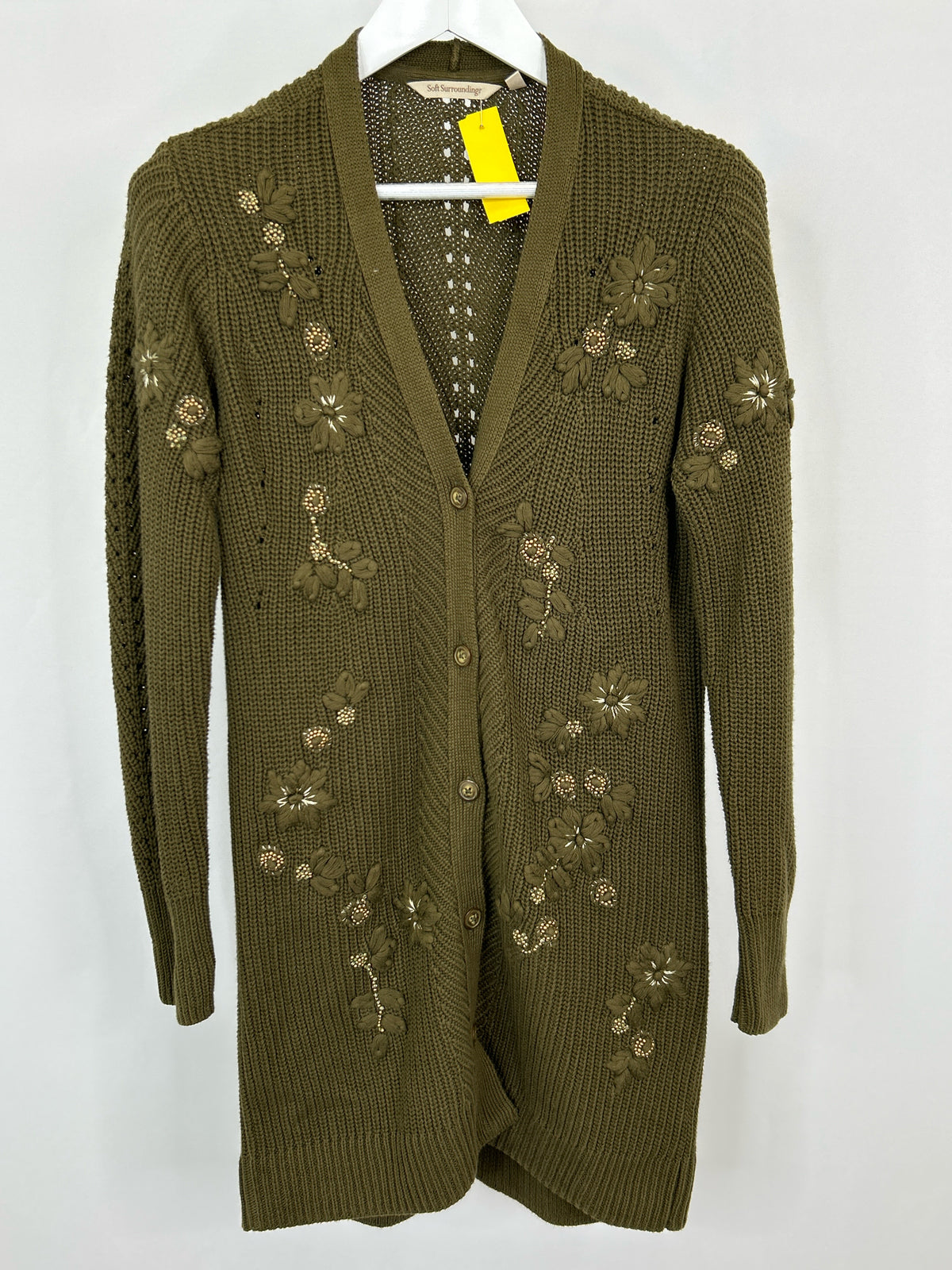 SOFT SURROUNDINGS Size M Green Women Cardigan