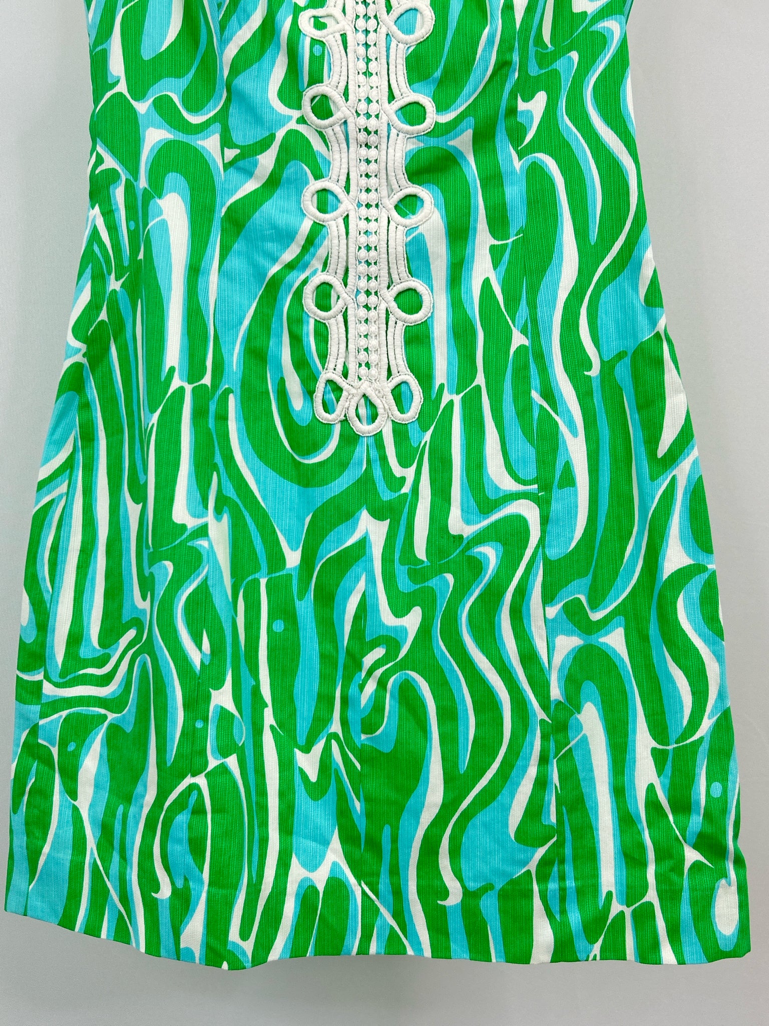 LILLY PULITZER Size 2 GREEN AND WHITE Women's Dress