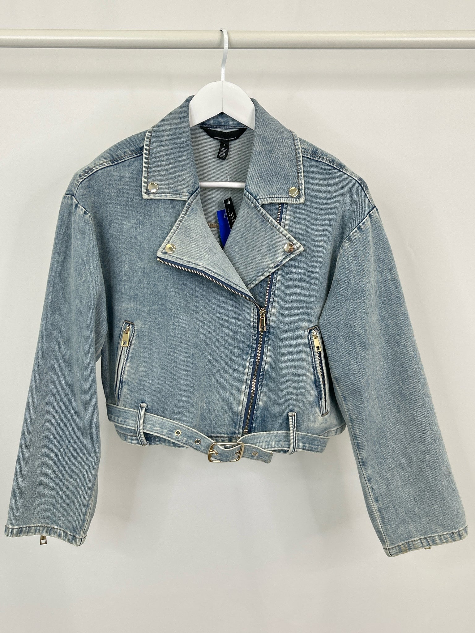White House Black Market NWT Size S BLUE DENIM Women Jacket