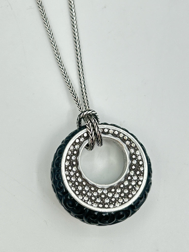 BRIGHTON Silver & Black Necklace