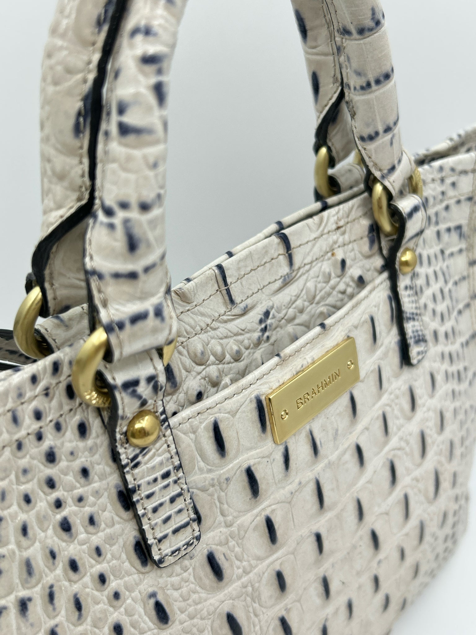 BRAHMIN WHITE AND NAVY Women Purse