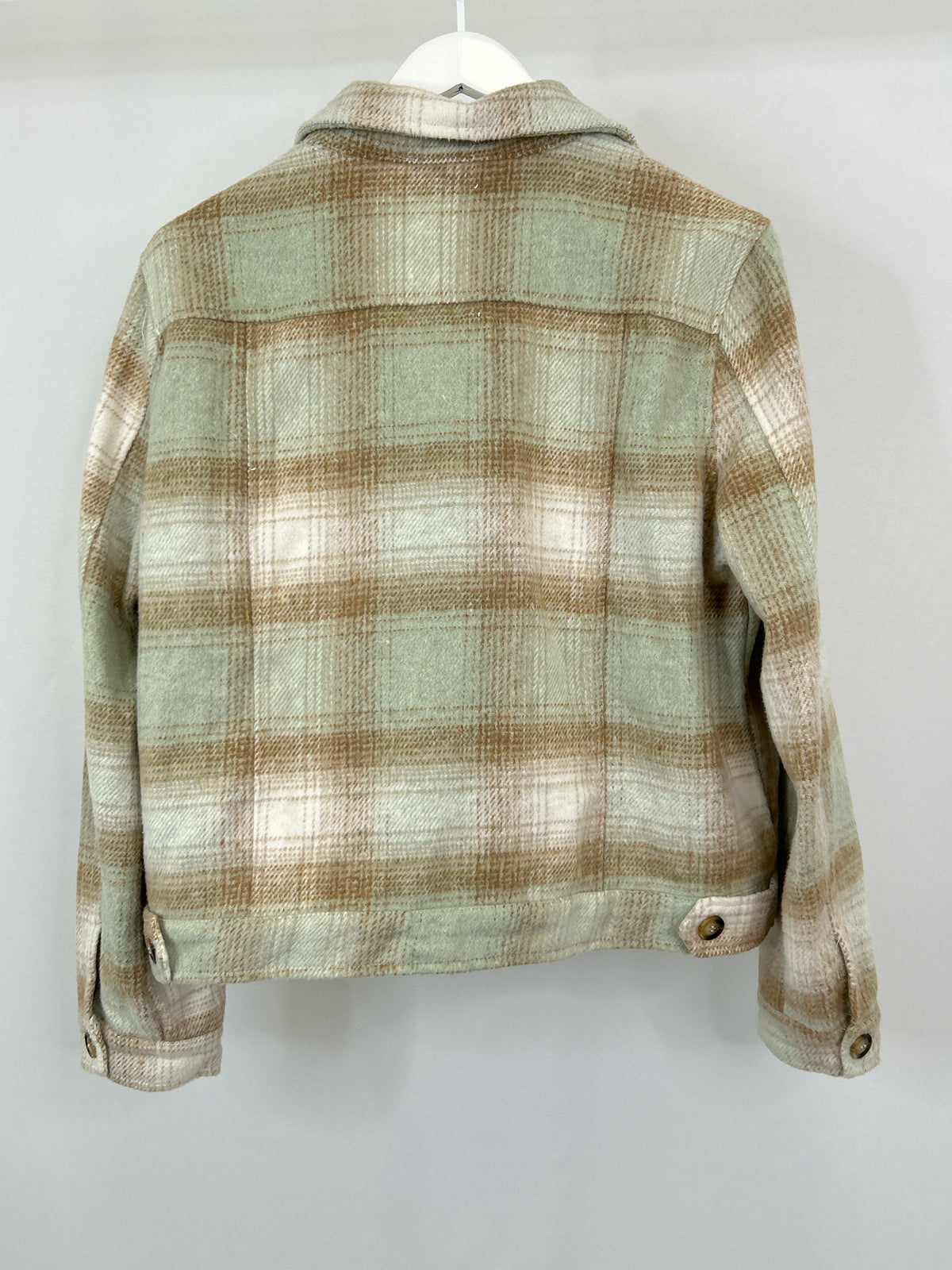 UMGEE Size L Brown Plaid Women Jacket NWT