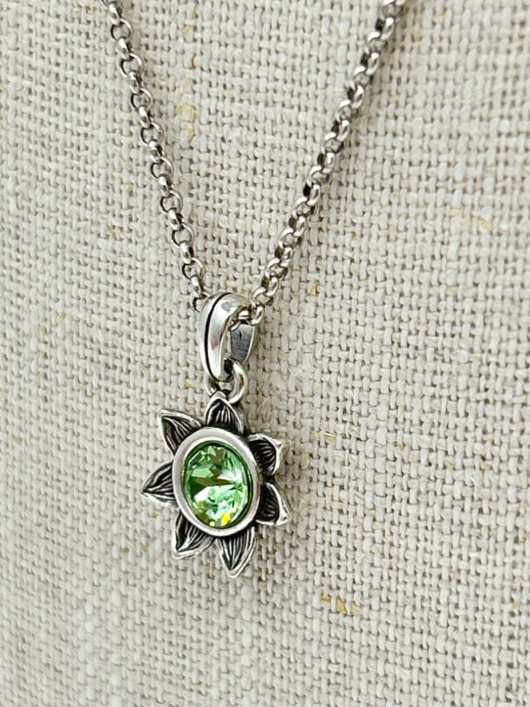 BRIGHTON Women SILVER AND GREEN Necklace