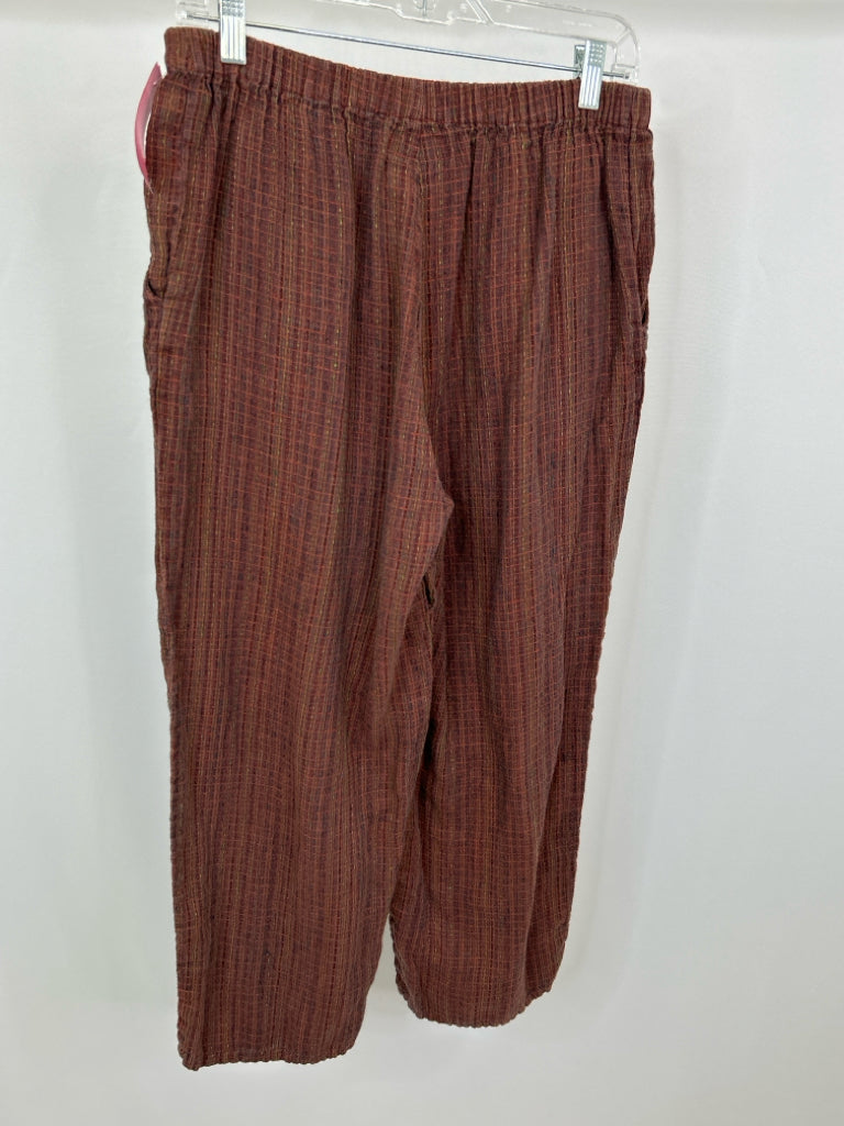 FLAX Women Size S BRICK RED PRINT Pants