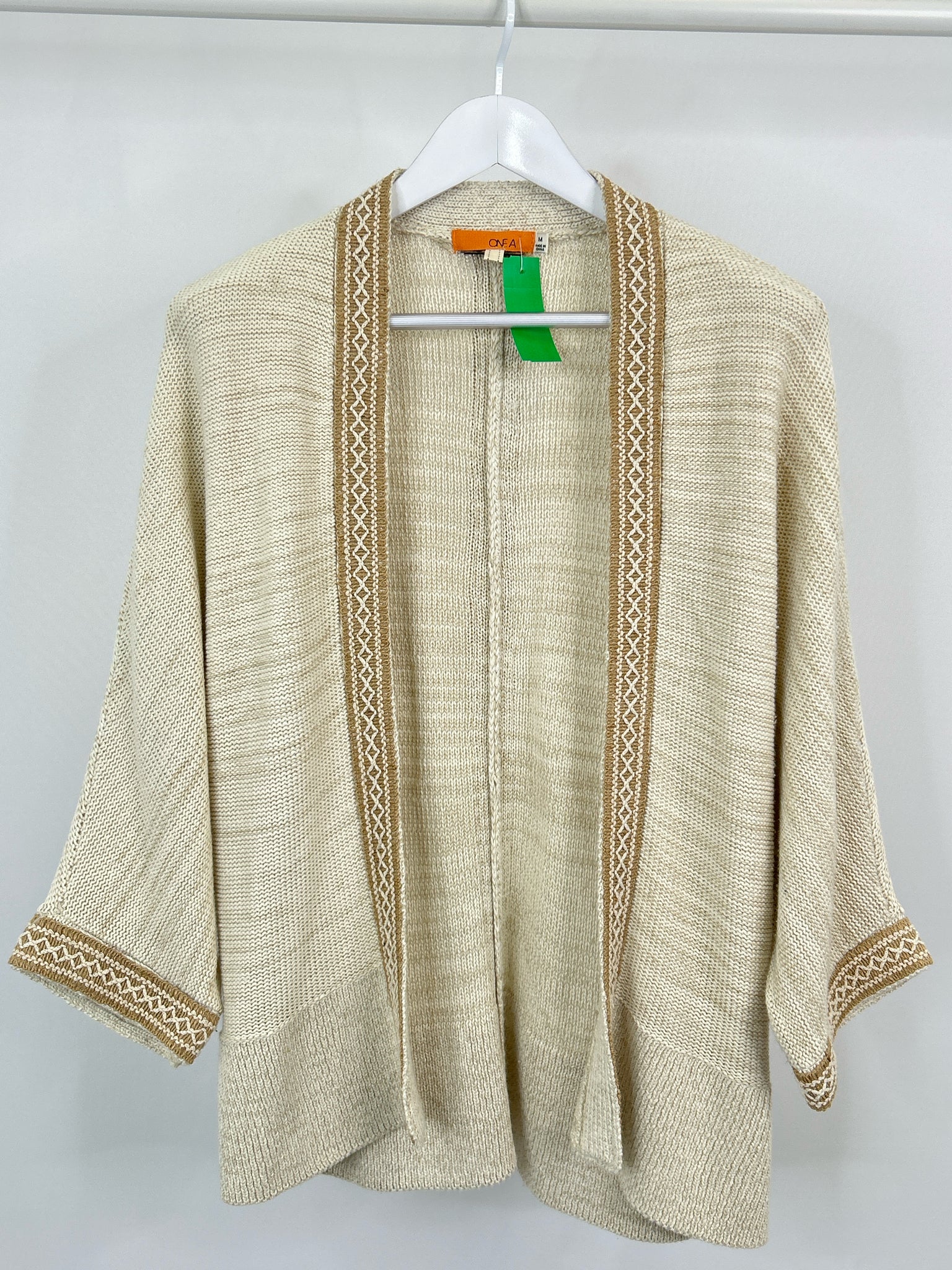 ONE A Size M Beige Women Cardigan
