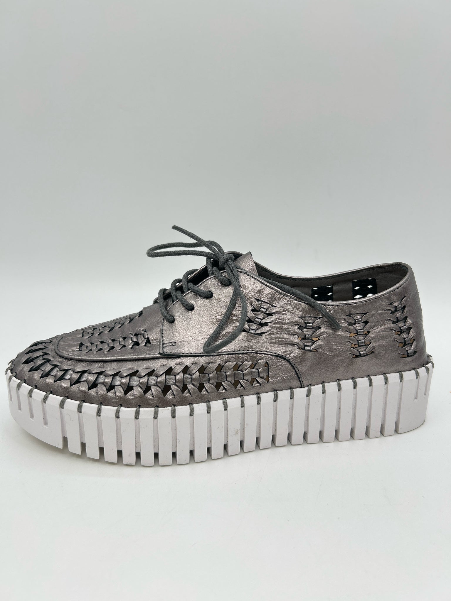 Silent D Size 7/7.5 Pewter Women Sneakers