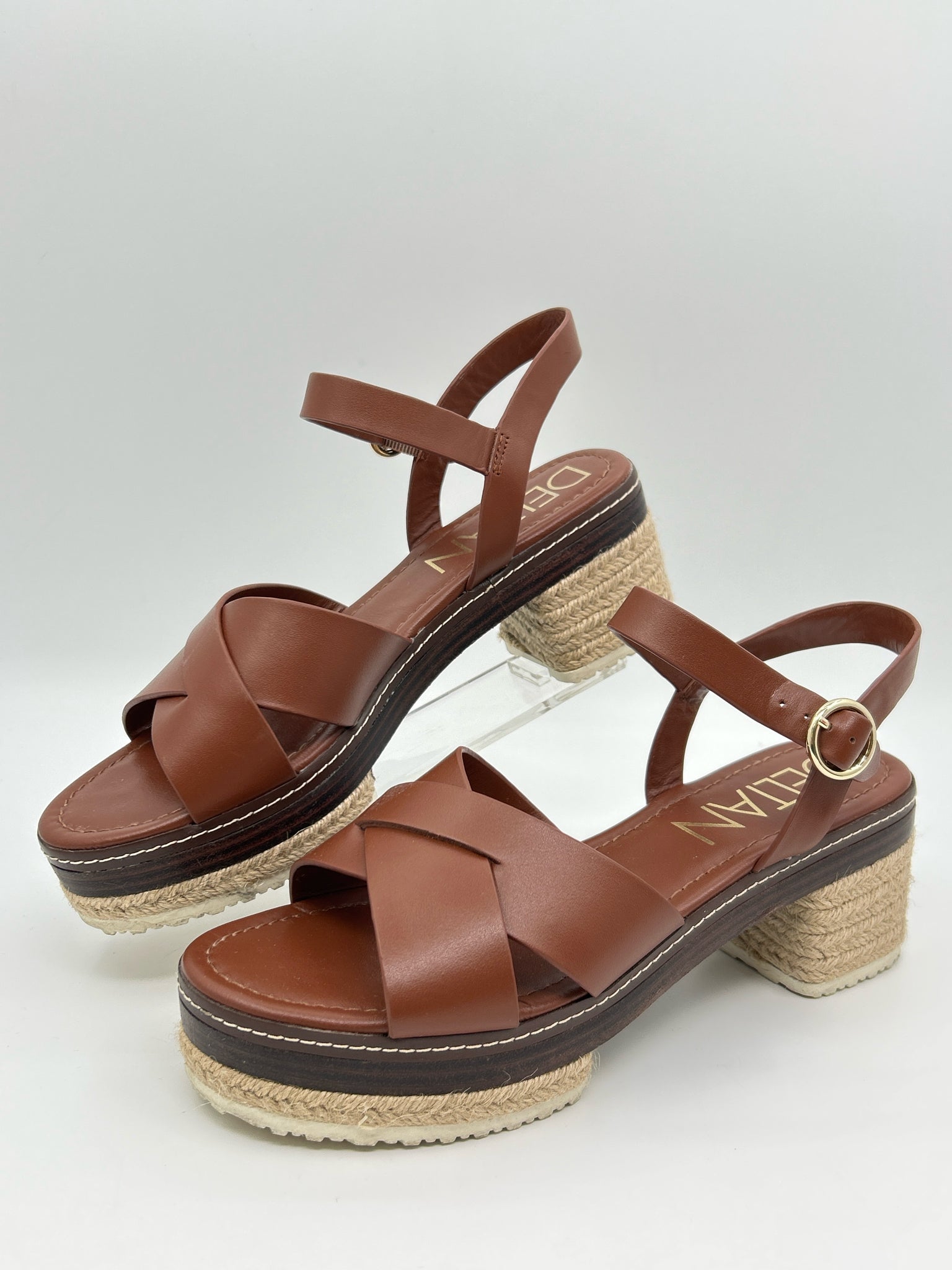 DELTAN Size 9.5M Brown Women Sandal