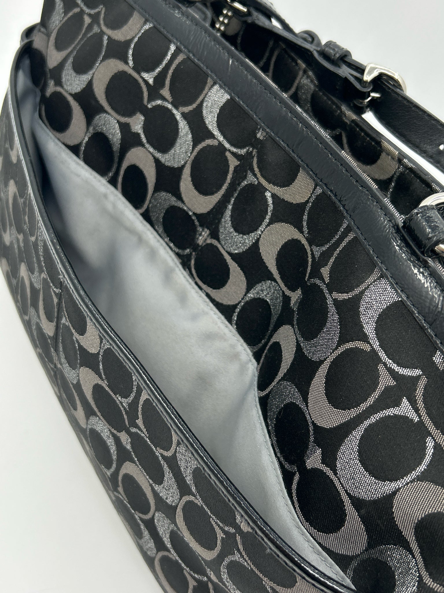 Coach Black Print Women Tote