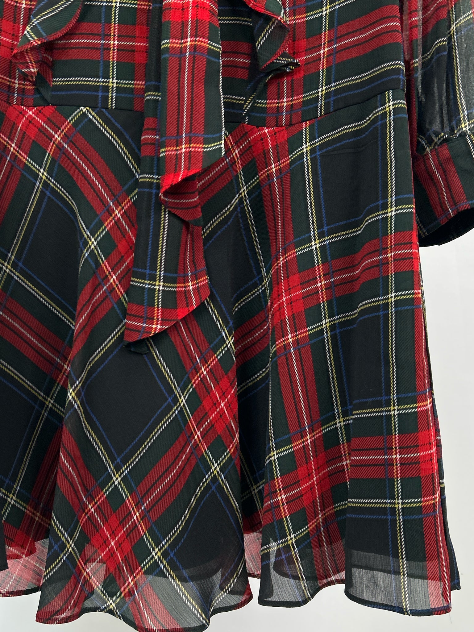 Lauren Ralph Lauren Size 6 Red Plaid Women Dress