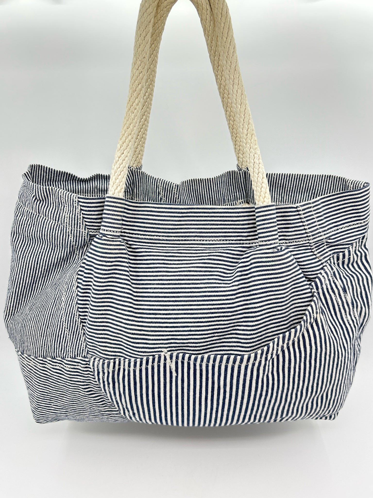 FREE PEOPLE NAVY STRIPED Women Tote
