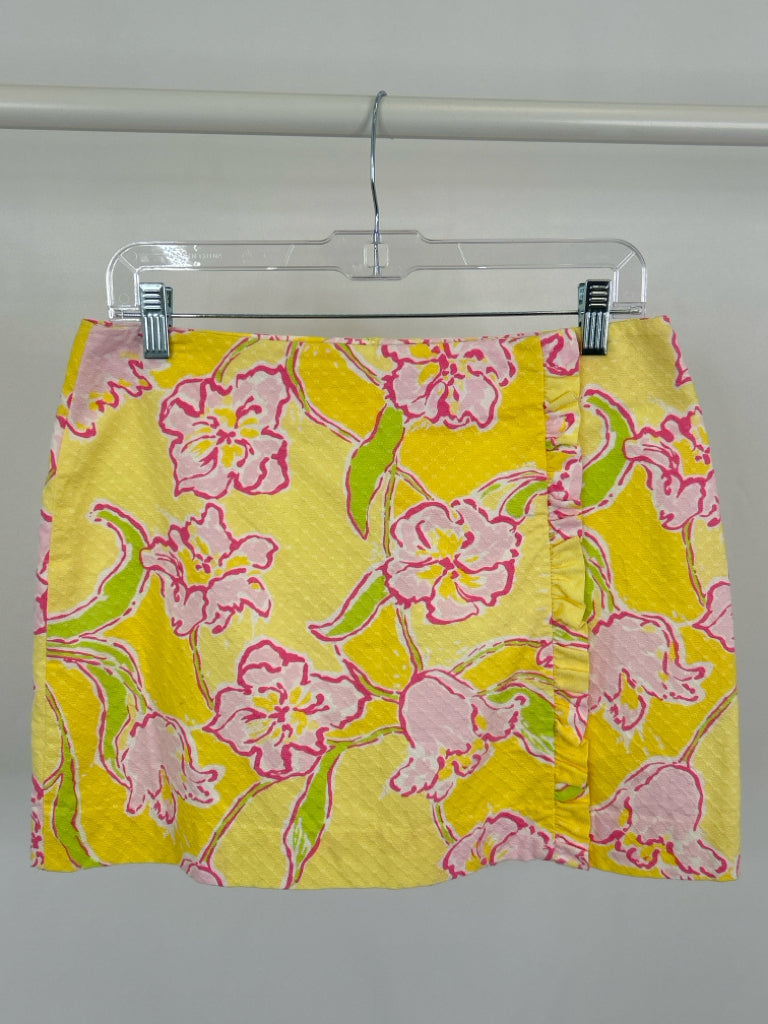 LILLY PULITZER Size 4 Yellow Print Women's Skirt