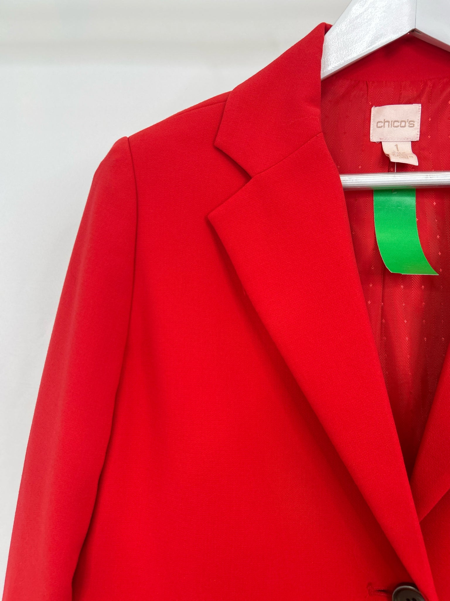 CHICO'S Size 8 Red Women Blazer