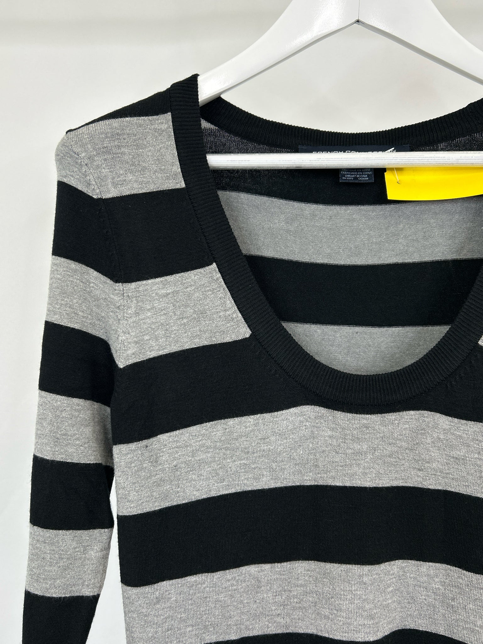 FRENCH CONNECTION Size 6 Black & Grey Women Dress