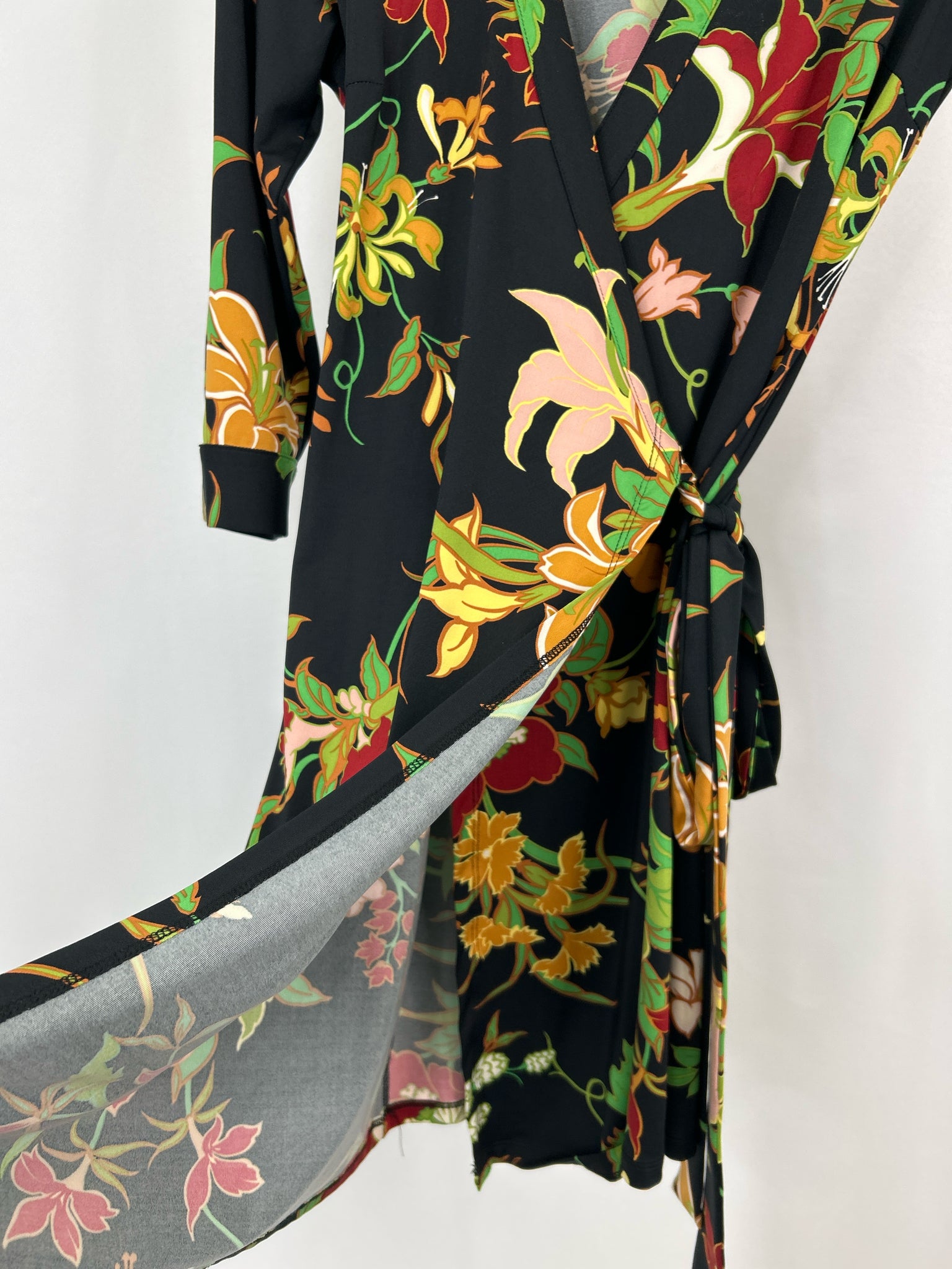 Flora Bea Size S Black Print Women Dress