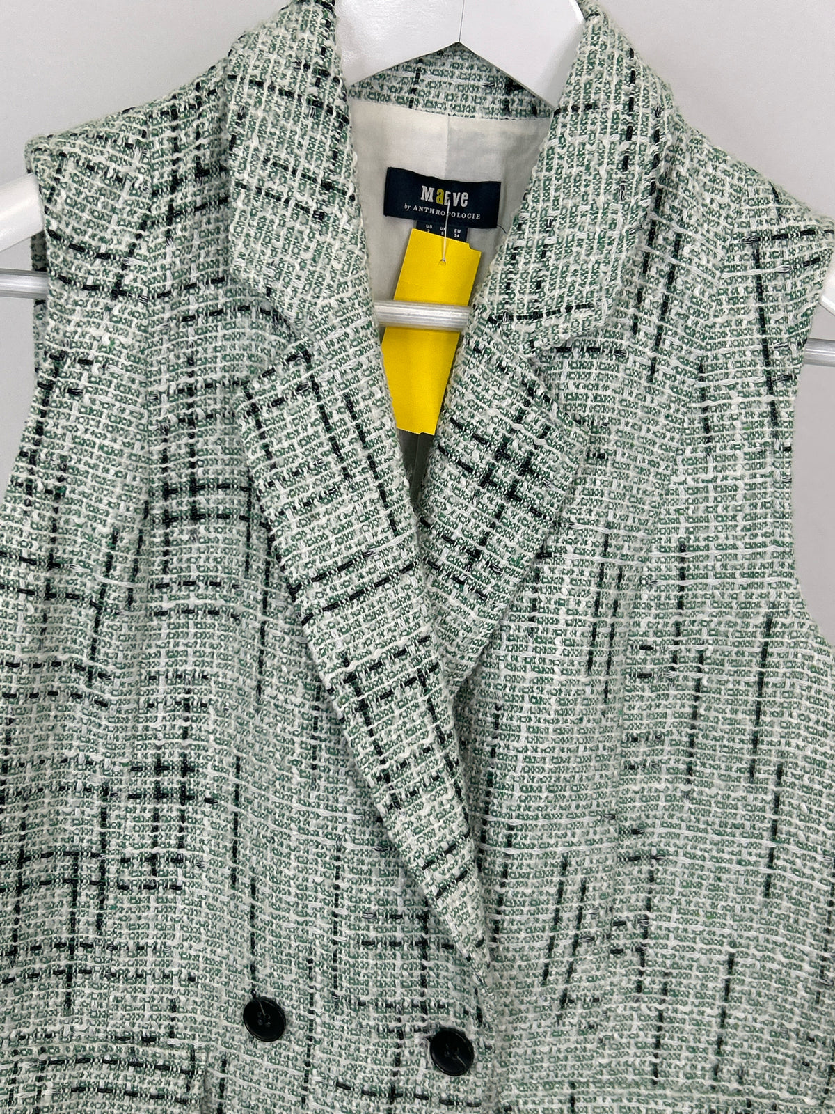MAEVE Size 2 GREEN AND BLACK Women Vest
