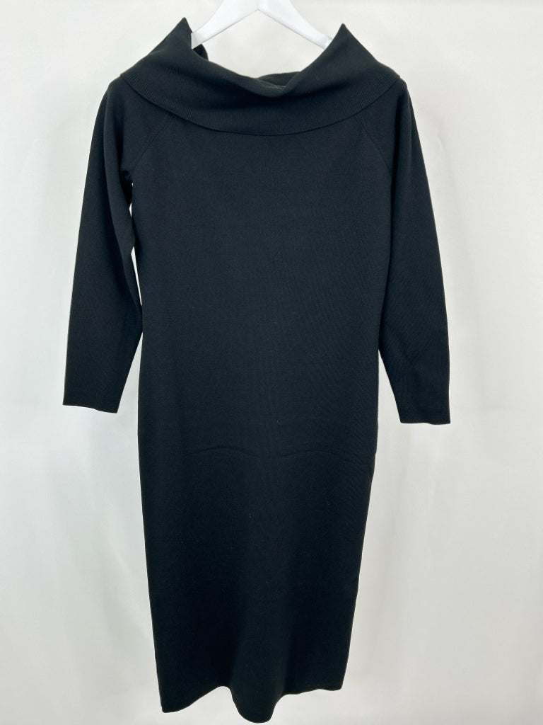 ANN TAYLOR Size L Black Dress