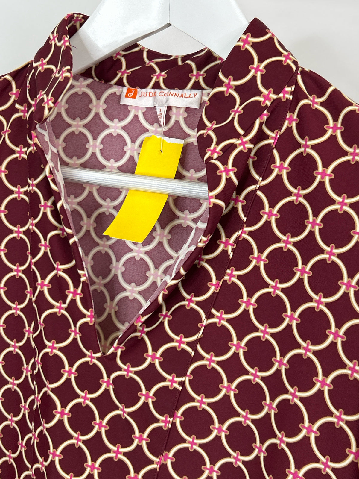 JUDE CONNALLY Size S Burgundy Print Women Tunic