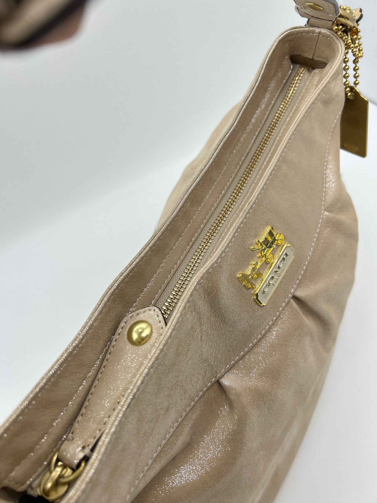 COACH METALLIC BEIGE Women Purse