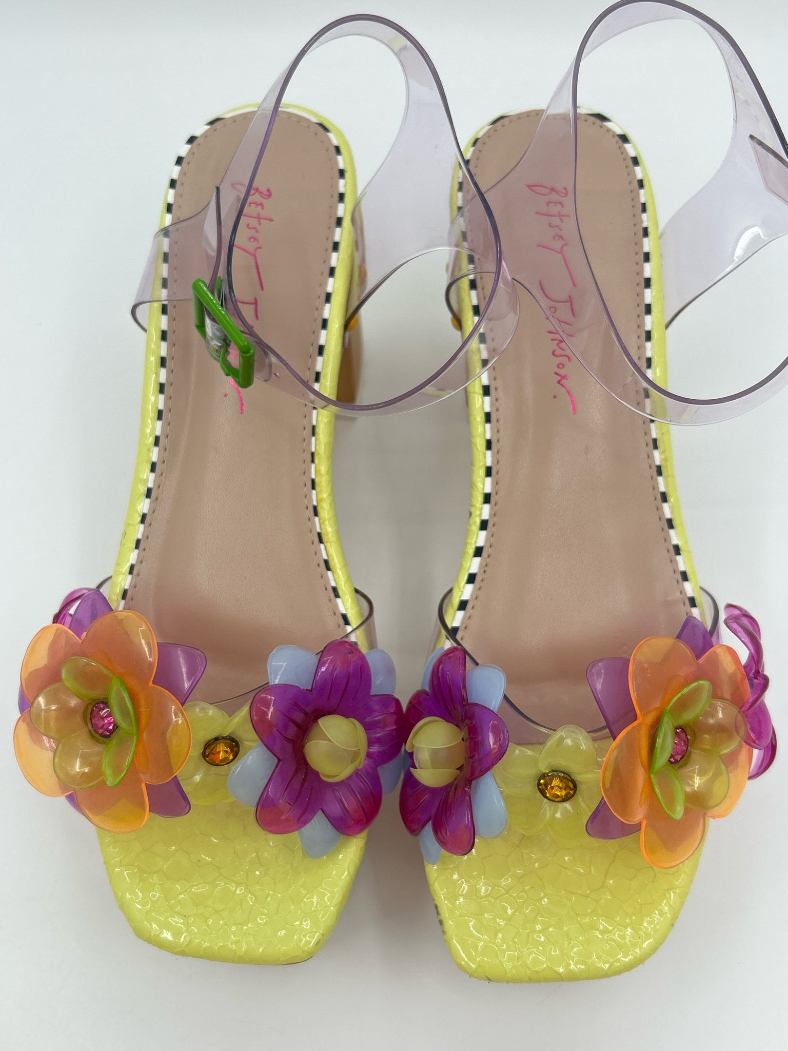 BETSEY JOHNSON Size 9 Yellow & Pink Women Pumps