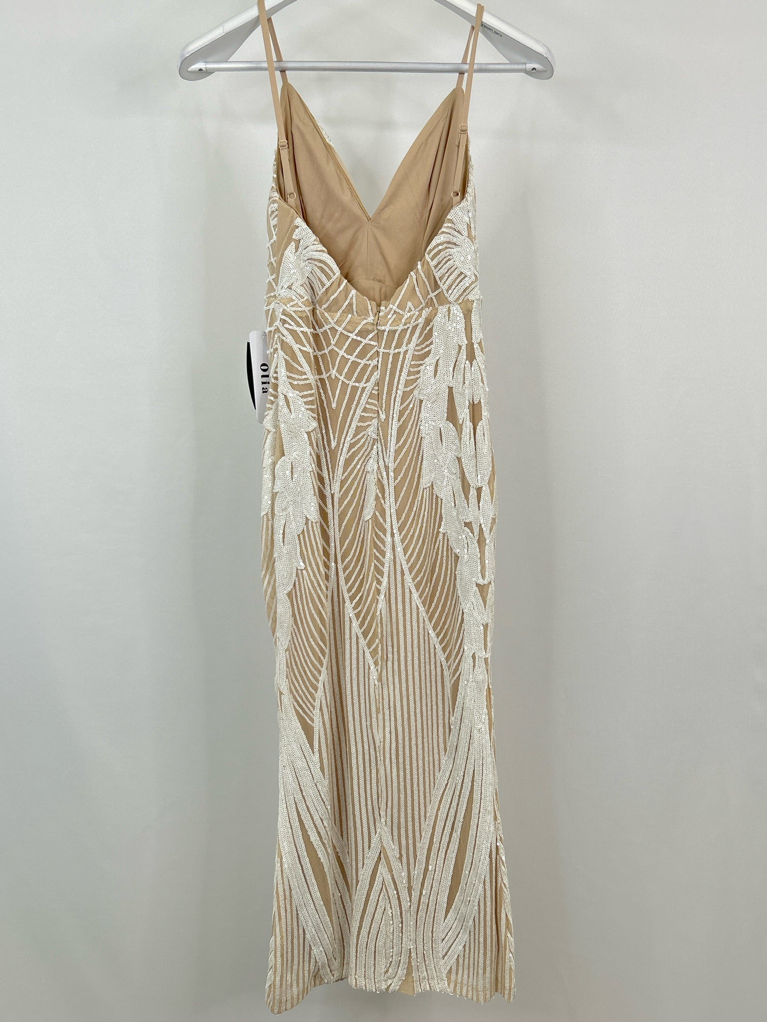 Olia Size S Nude and White Women Dress