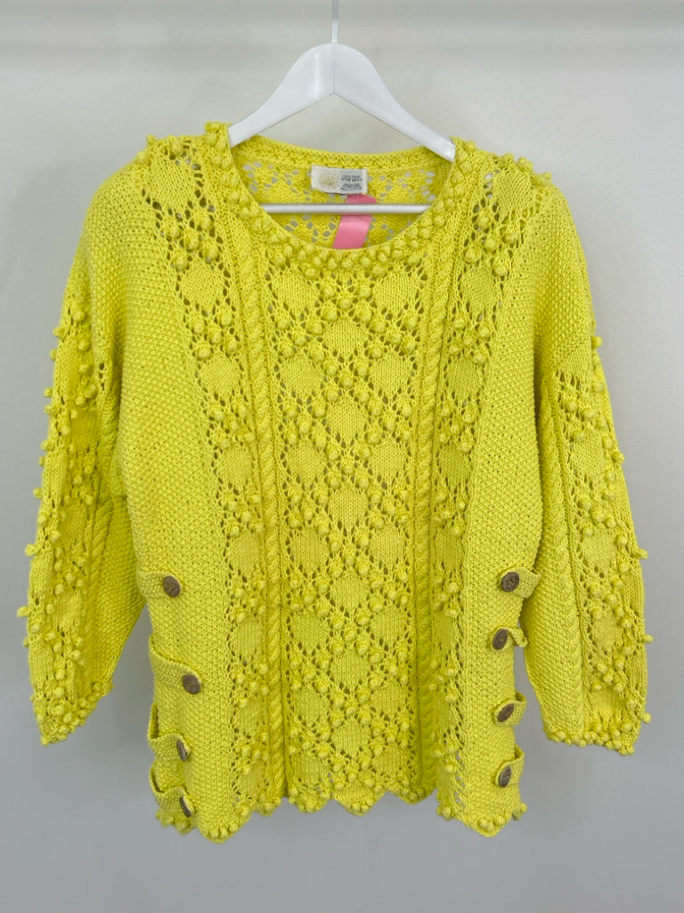 GOLDEN SPIDERWEB Women Size M/L Yellow Sweater