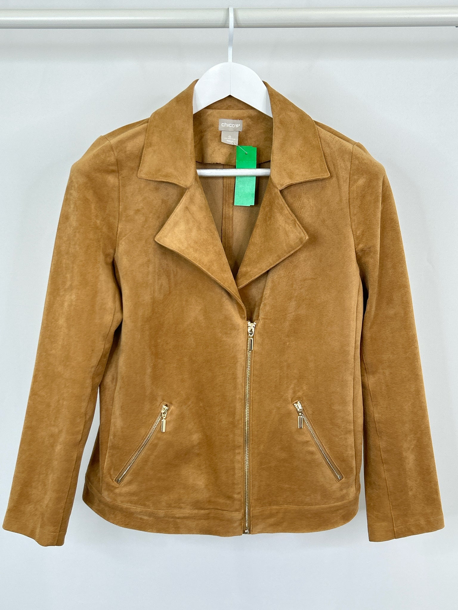 CHICO'S Size 4/6 Tan Women Jacket