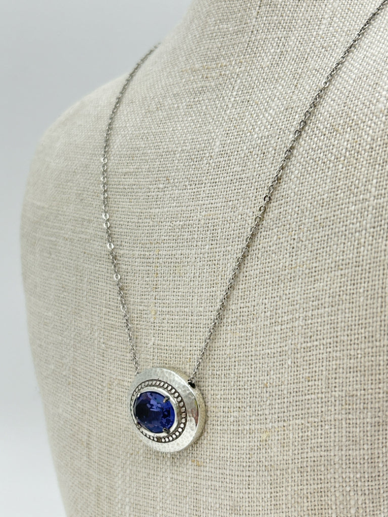 BRIGHTON Silver and Purple Necklace