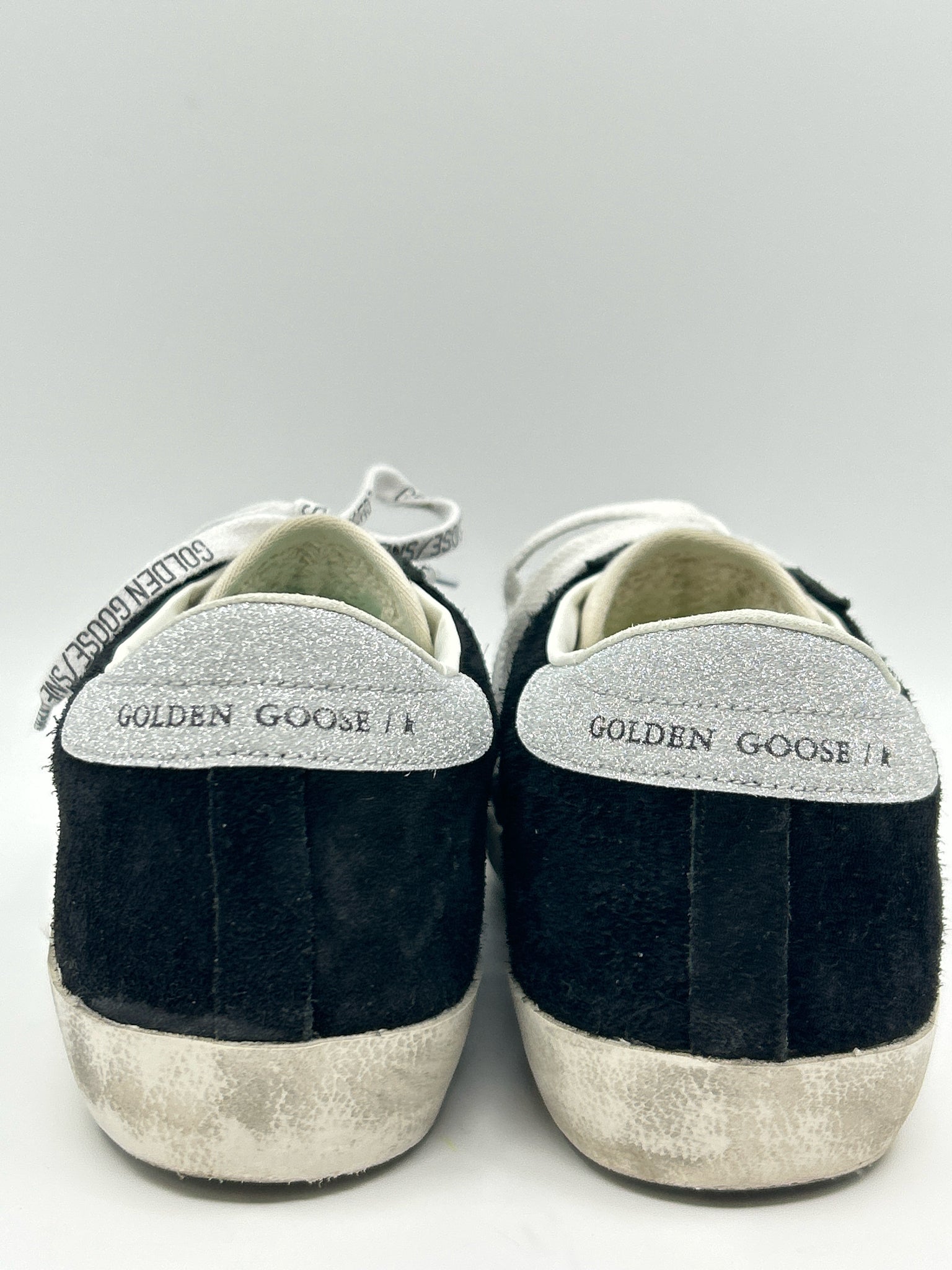 GOLDEN GOOSE Size 39/9 Black and White Women Sneakers