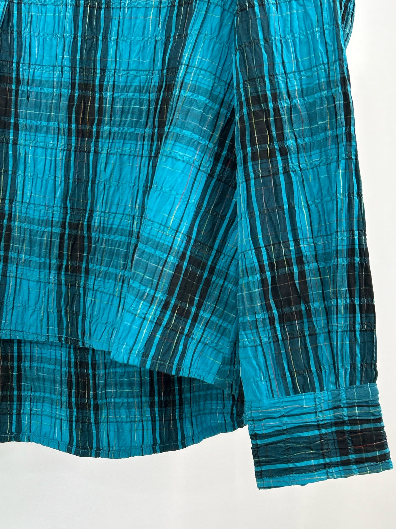 HABITAT Size S Teal and Black Women Top NWT