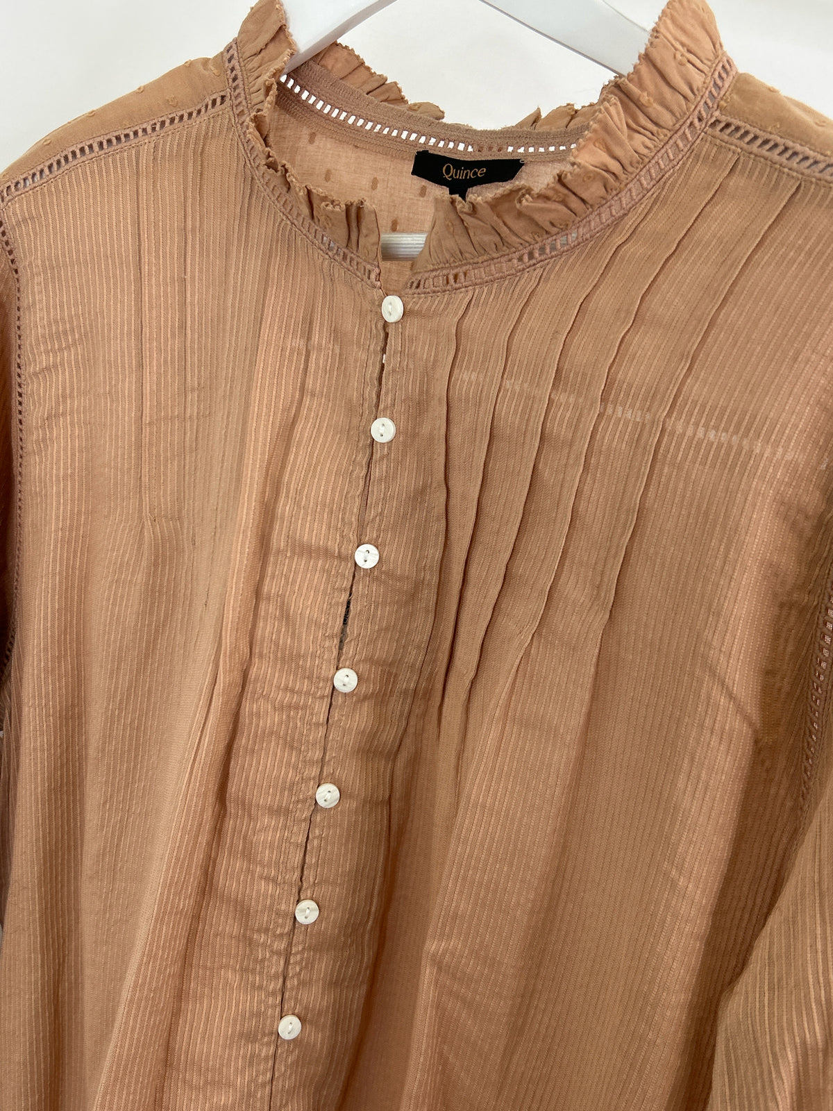 QUINCE Size XL Apricot Women Blouse